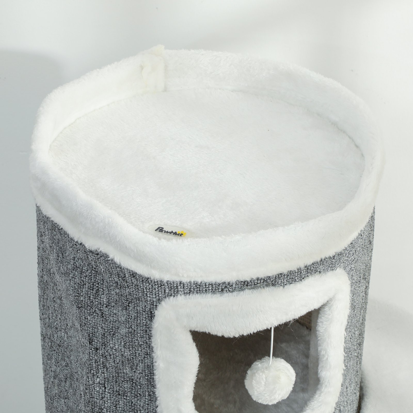 101 cm Cat Tree with Sisal Scratching Posts, 3 Barrel Condos, 3 Platforms, for Indoor Cats to Rest and Play