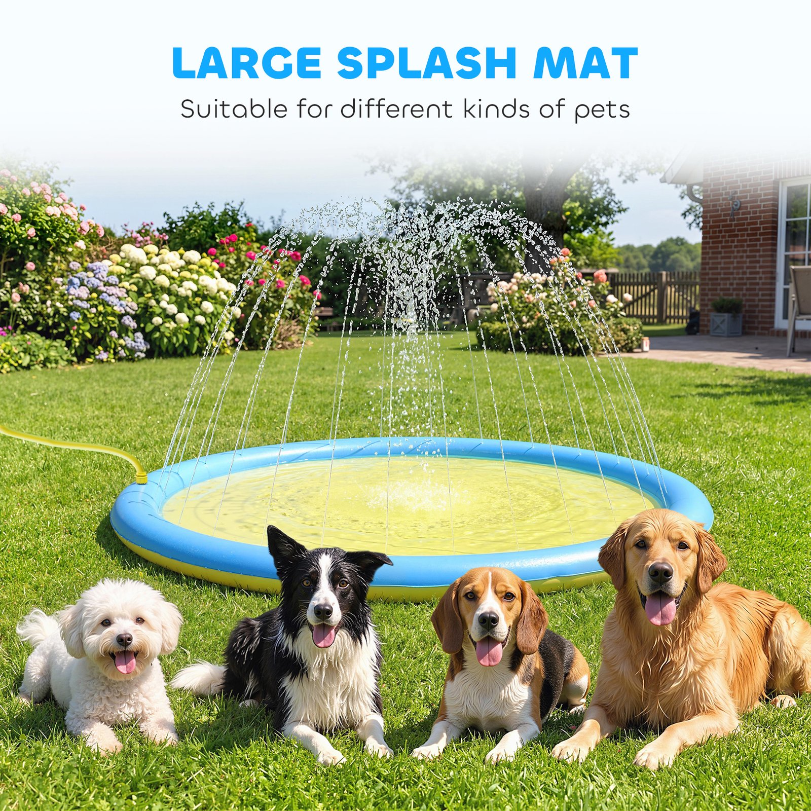 Dog Splash Pad for Pets Dog Bath Pool Water Game - Image 4