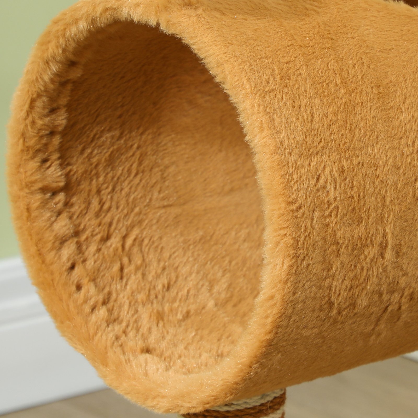 98cm Deer-Designed Cat Tree with Scratching Posts, Toy Ball, Tunnel, Brown - Image 7