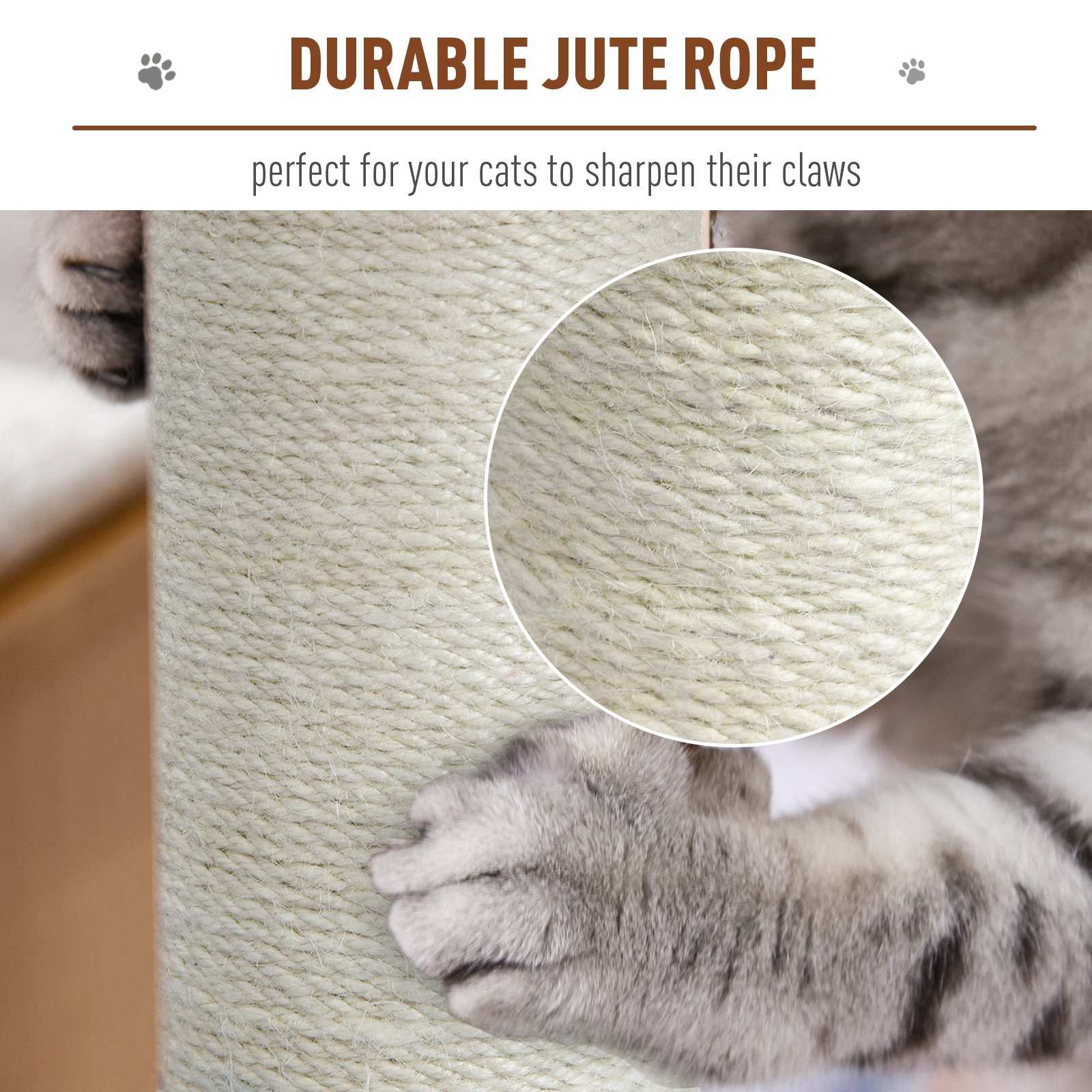 Cat Tree for Indoor Large Cats 113cm Kitten Tower Condo Jute Scratching Post Kitten Play House Activity Center Furniture - Image 5