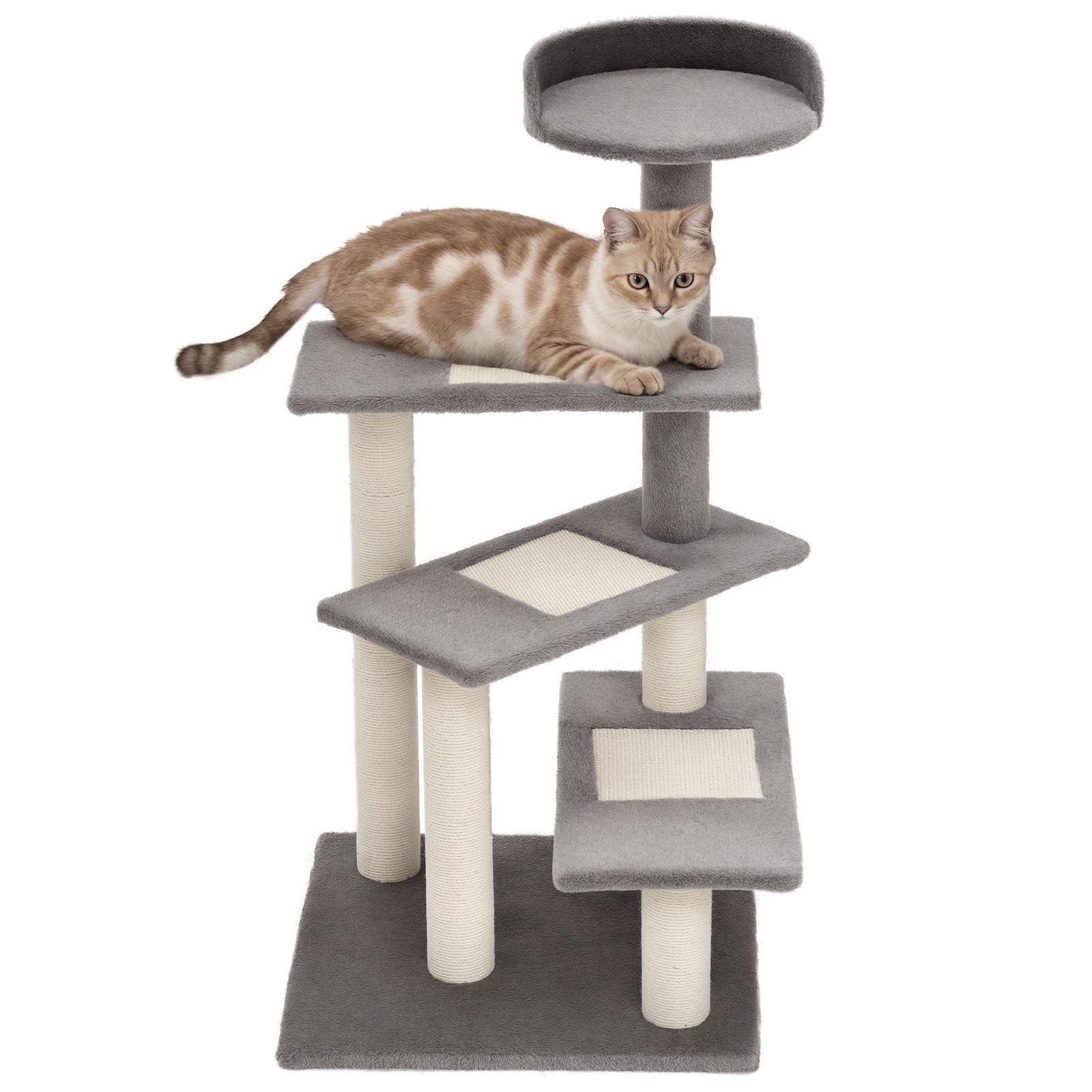 100 cm Cat Tree for Indoor Cats Kitten Scratch Scratching Post Climbing Tower Activity Centre Grey