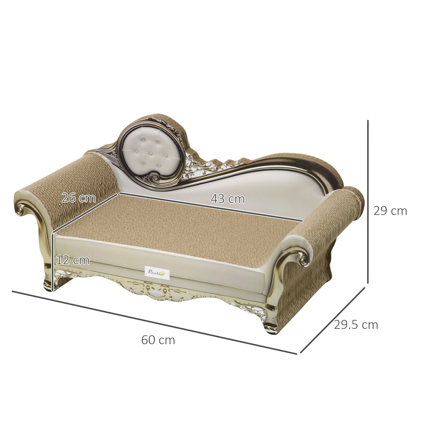 Cat Furniture, with Scratching Pad & Catnip - Brown - Image 3
