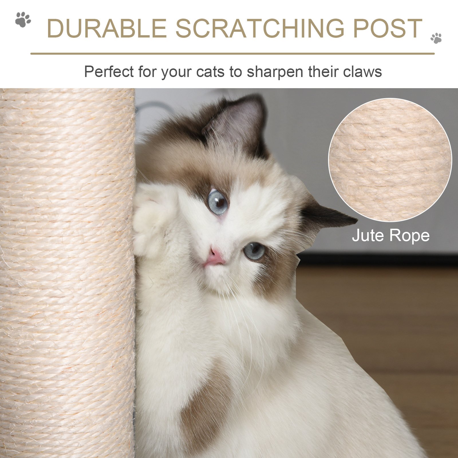 Cat Tree for Indoor Cats Kitten Tower Multi-level Activity Centre Pet Furniture with Scratching Post Condo Hanging Ropes Plush Perches Grey - Image 5
