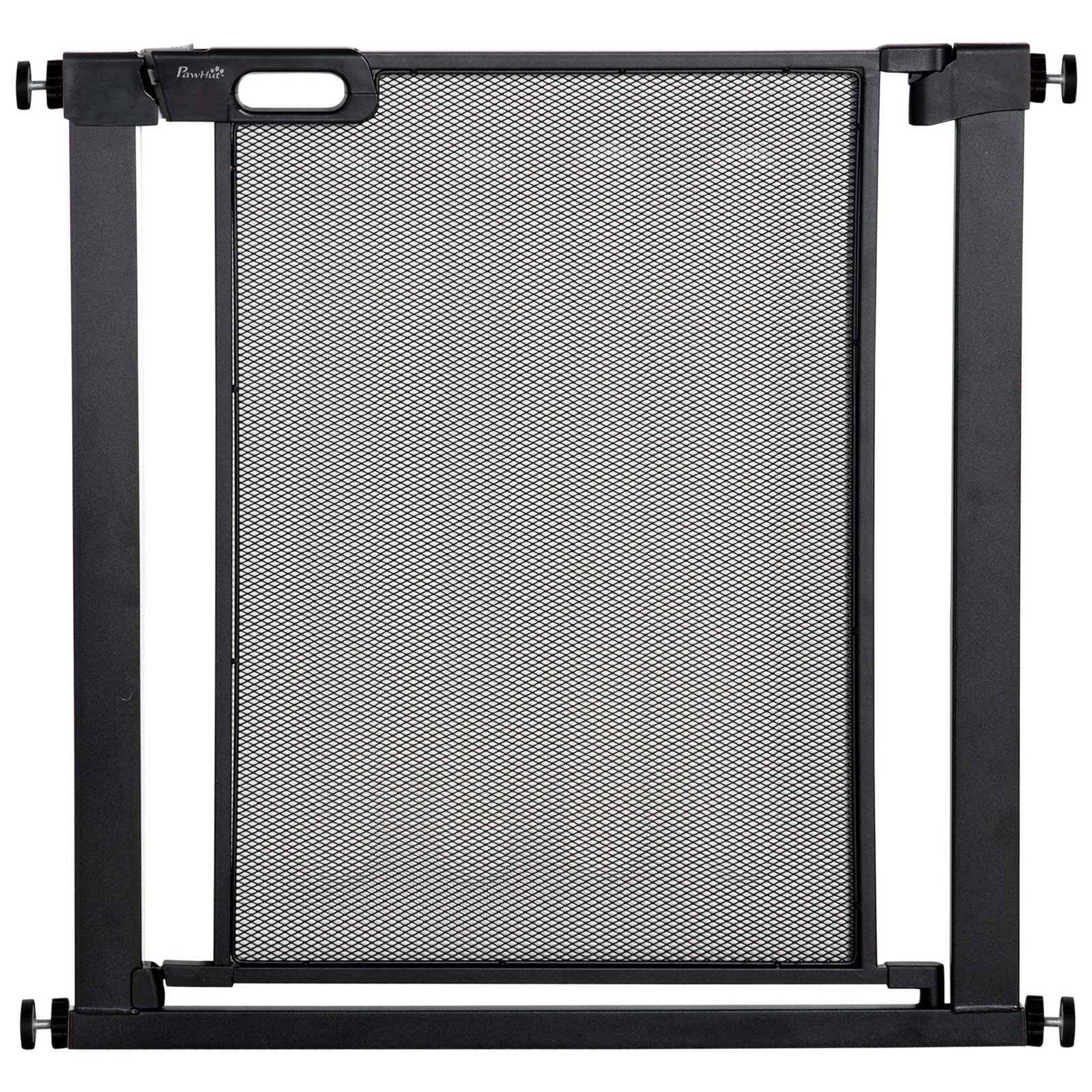 Dog Safety Gate, for Hallways, Staircases, Doors w/ Automatic Closing Door - Black