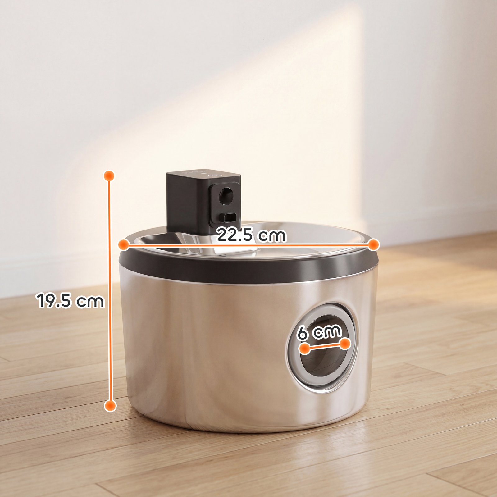 Wireless Cat Water Fountain for Drinking Stainless Steel, 4L Battery Operated Cat Fountain Cordless, 6 Filters - Image 3