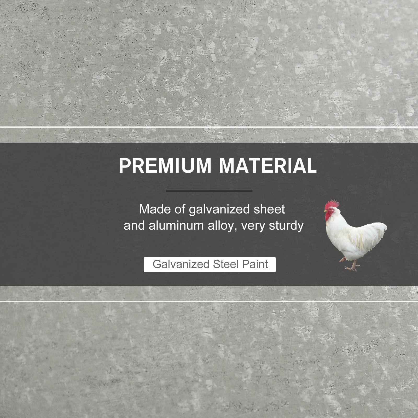 11.5KG Automatic Chicken Poultry Feeder Rat Proof Treadle Self Opening with Galvanized Steel and Aluminium