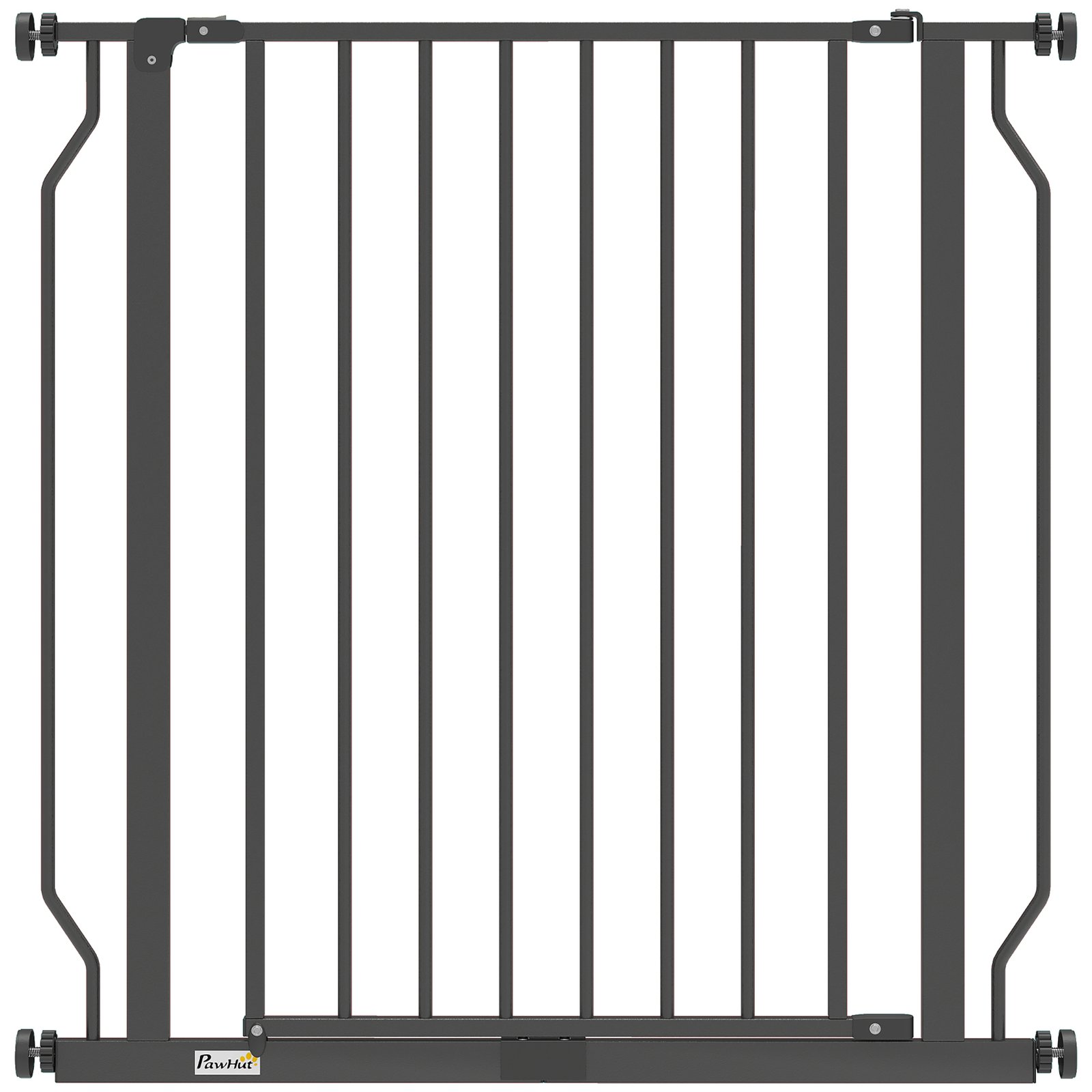 Extra Wide Dog Gate, with Door Pressure, for Doorways, Hallways, Staircases - Black