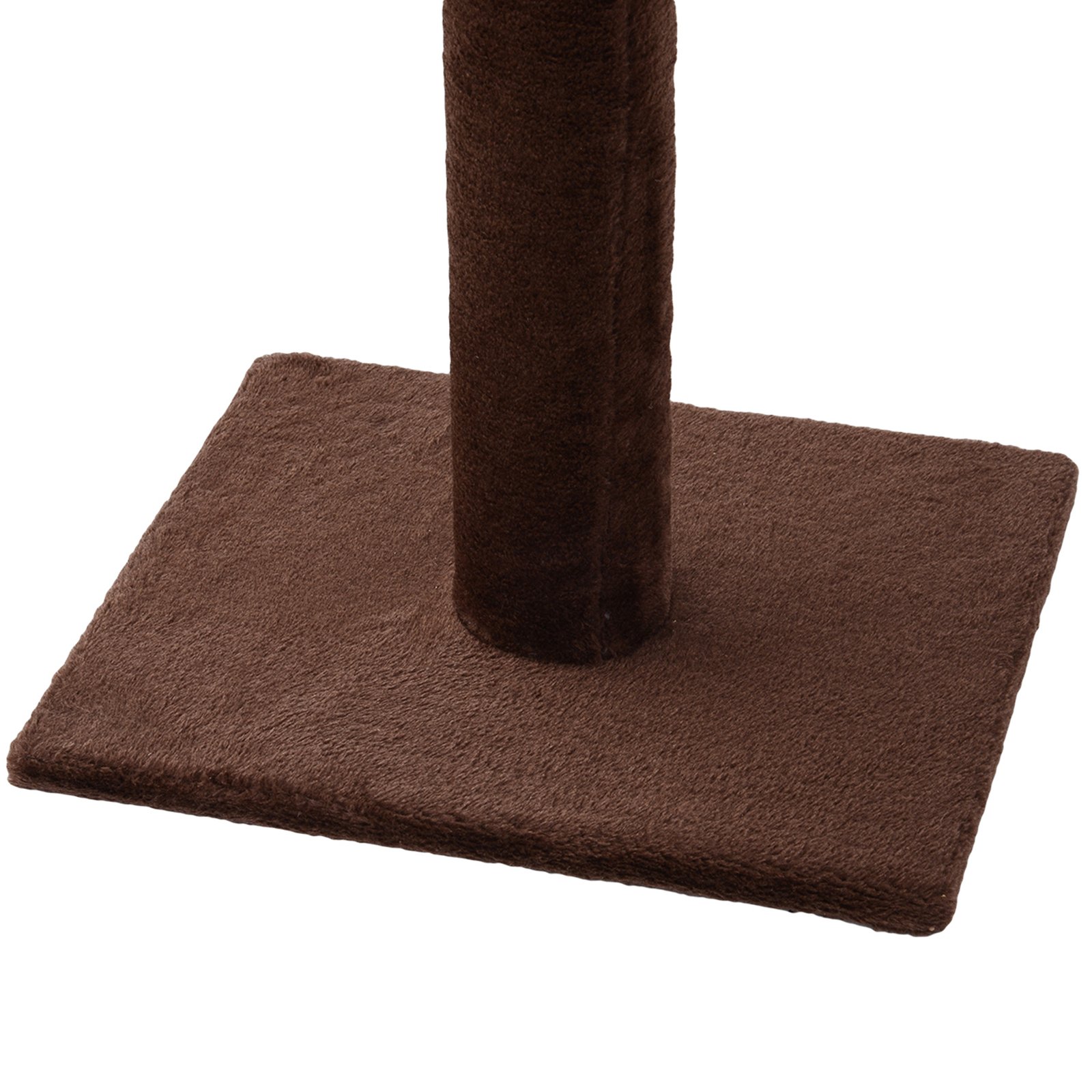 Floor to Ceiling Cat Tree 230-260cm Height Adjustable, 5-Tier Cat Tower with Scratching Posts, Hammock, Perches, Climbing Activity Centre for Indoor Kittens Playing and Relaxing, Brown