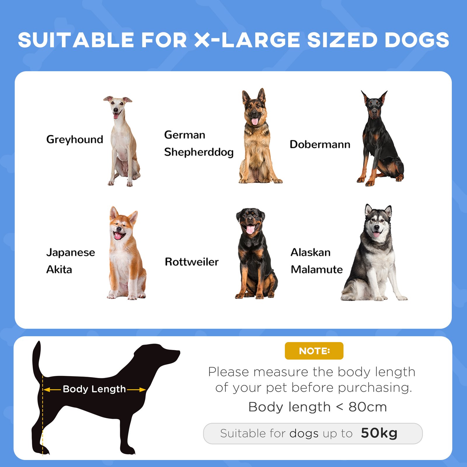 Outdoor Dog Bed with Removable Canopy, Portable Raised Dog Bed for Camping, Garden & Beach, Water-Resistant UV-Protection Mesh Pet Cot Sun Lounger, for XL Pets, 122 x 92 x 108 cm, Dark Blue - Image 4