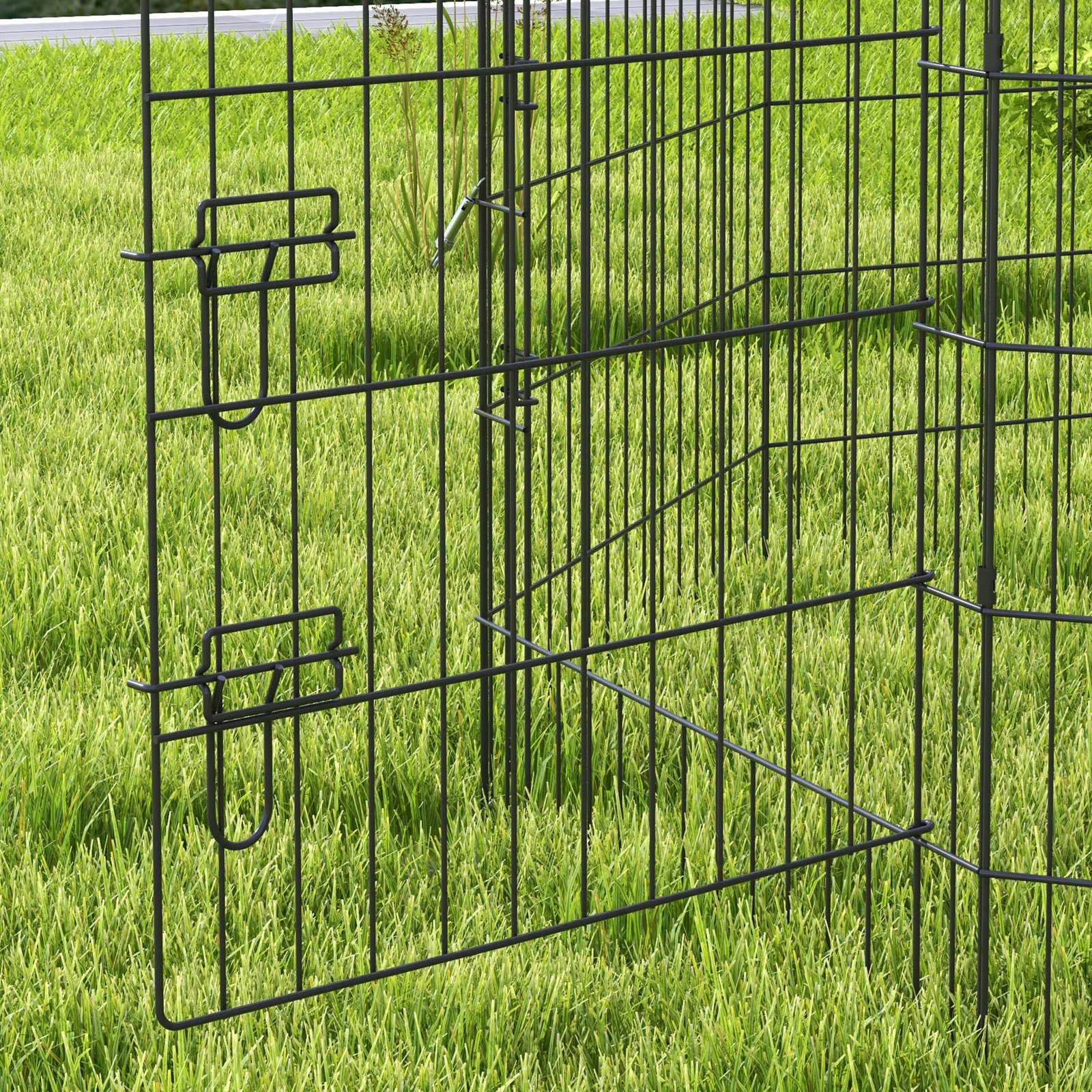 8 Panel DIY Dog Pen with Door, for Dogs, Small Animals, Indoor/Outdoor Use, 91cm High - Image 8