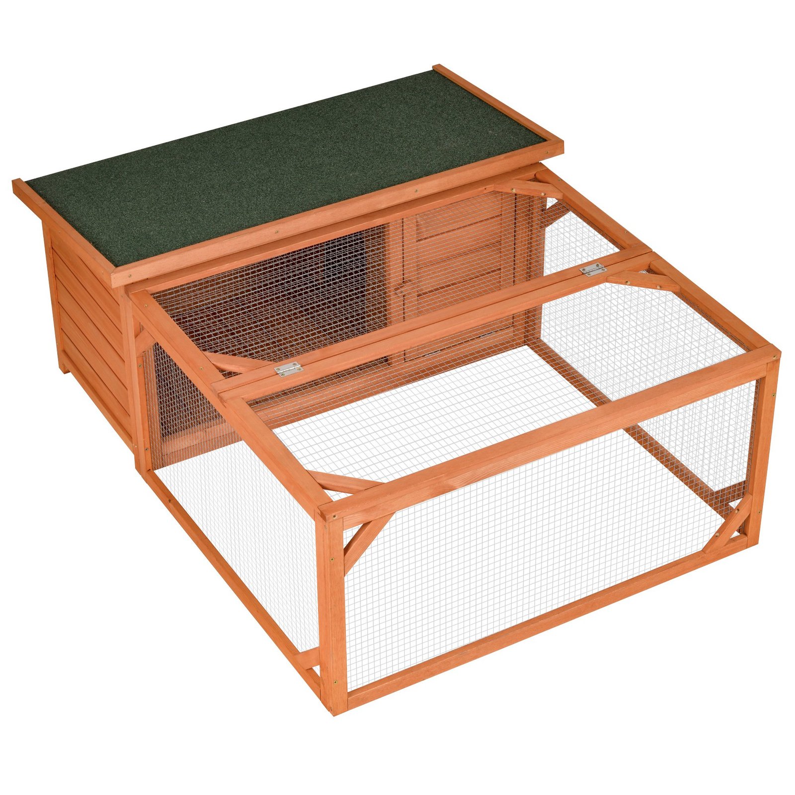 Guinea Pigs Hutches Off-ground Small Animal Guinea Pig House 125.5 x 100 x 49cm