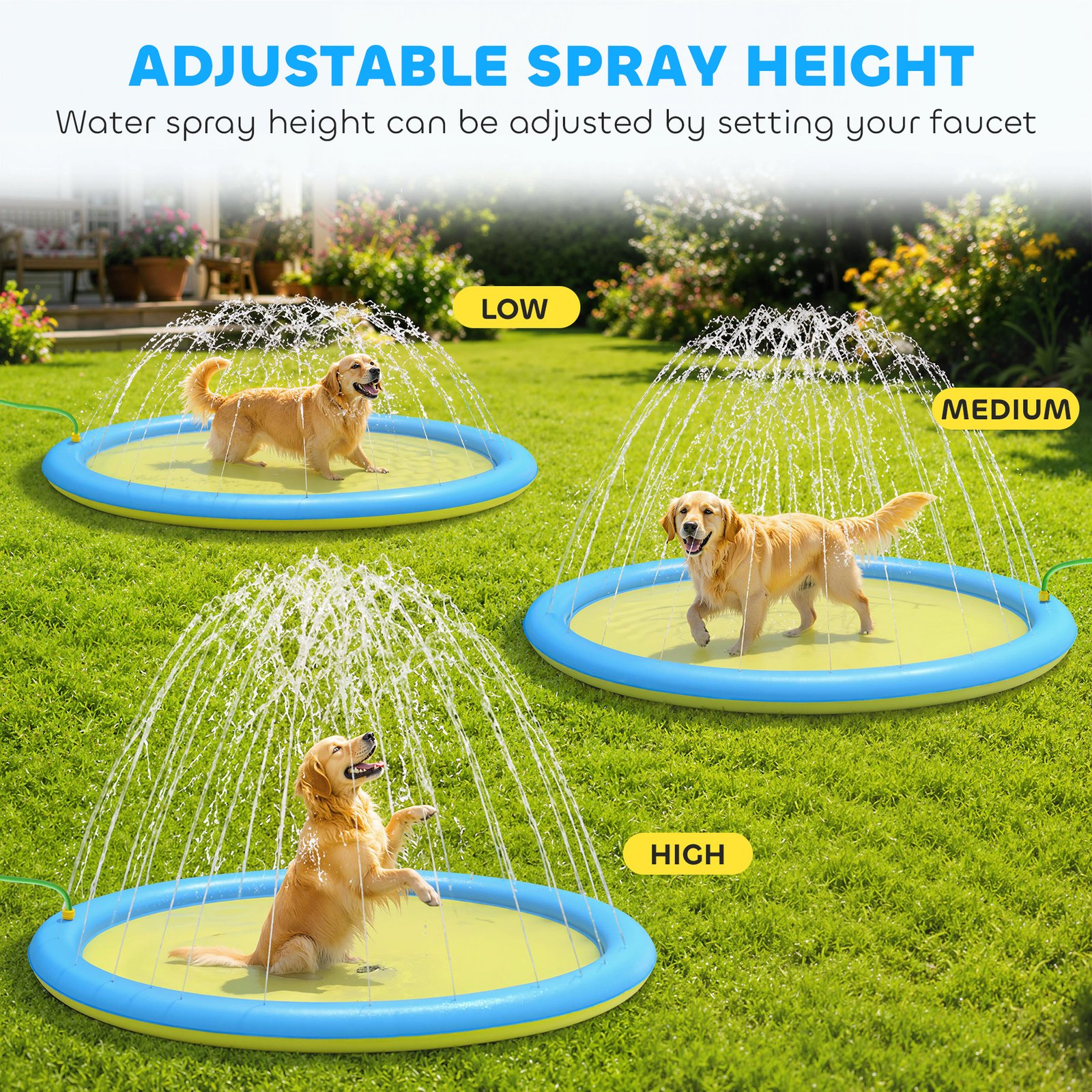 Dog Splash Pad for Pets Dog Bath Pool Water Game - Image 6