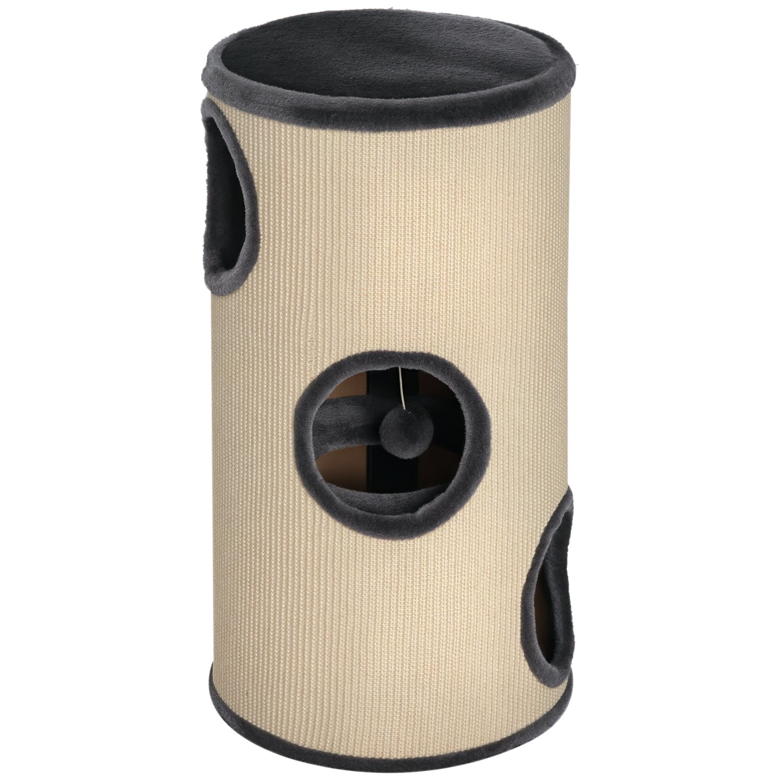 Cat Scratching Barrel, Cat Tree Tower with Sisal Scratching Pad, Stable Frame, Play Ball, 70cm