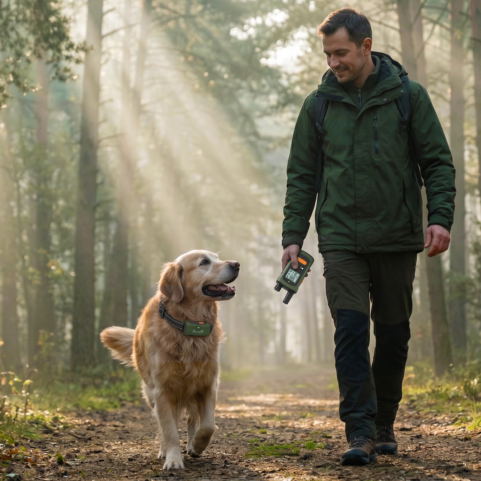 Dog Training Collar with 3200Ft Remote Range, Anti Barking Device with 3 Modes, IPX7 Waterproof, Rechargeable
