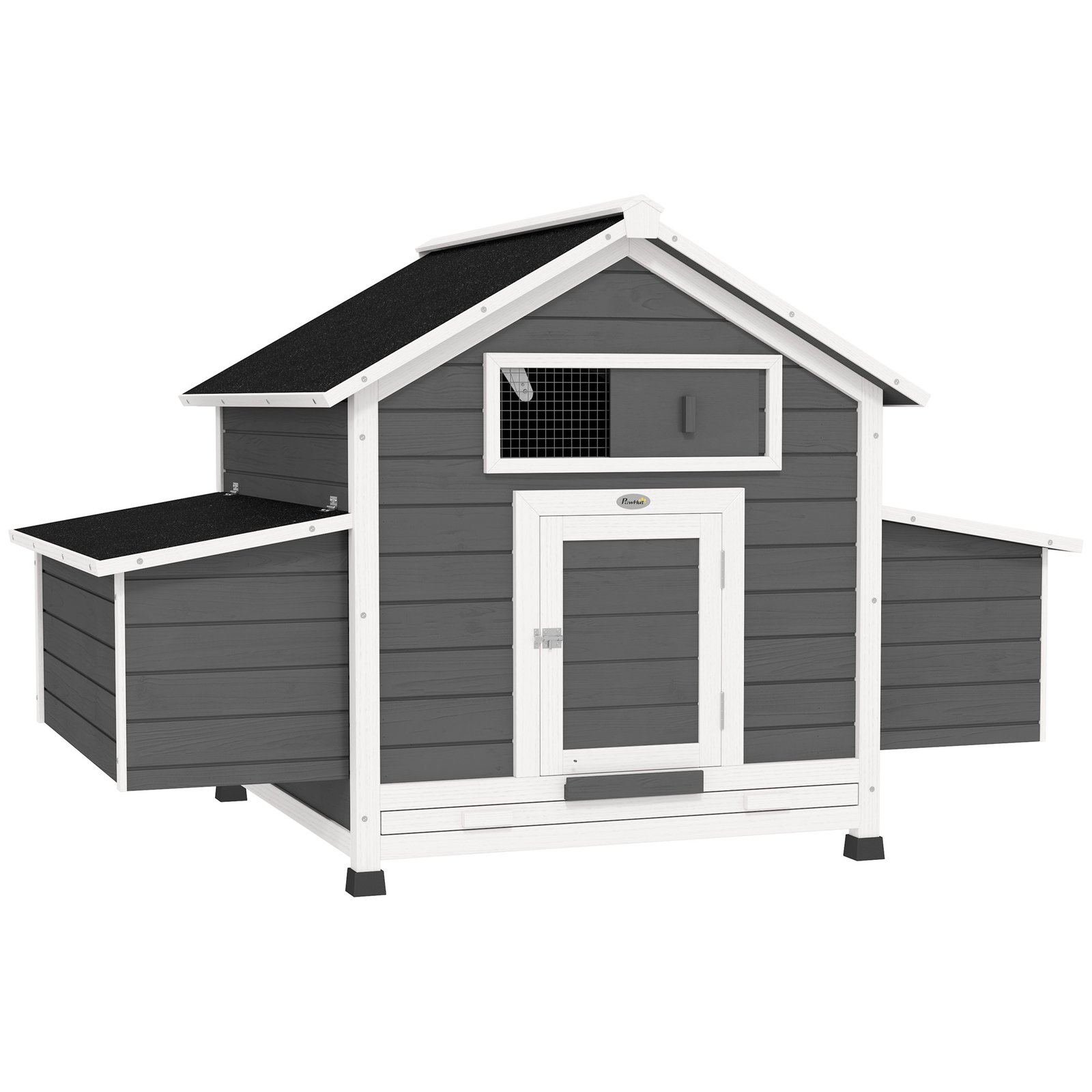Chicken Coop, Wooden Outdoor Hen House with Nesting Box, Openable Waterproof Top, Pull-Out Tray, 150 x 100 x 97cm