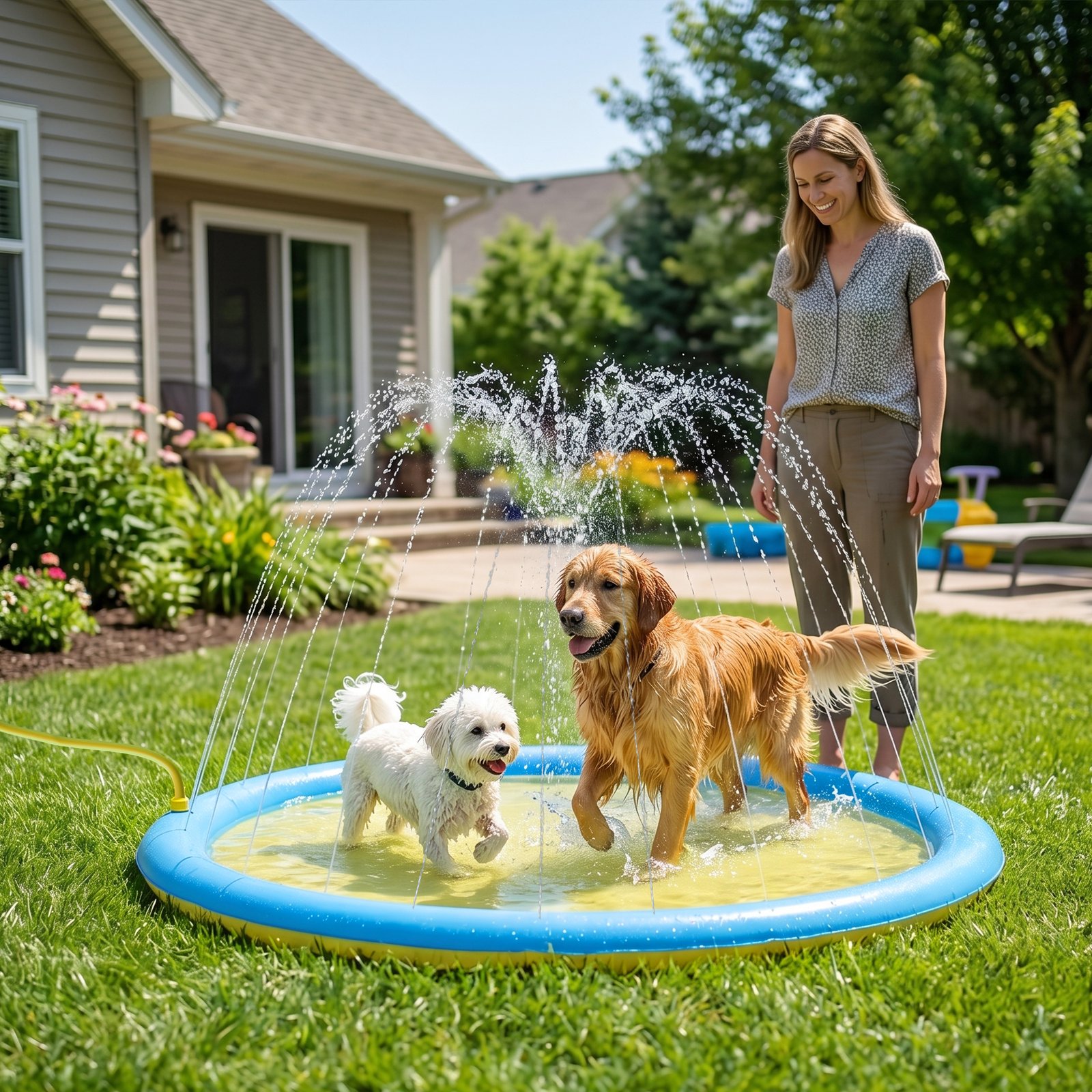 Dog Splash Pad for Pets Dog Bath Pool Water Game - Image 9