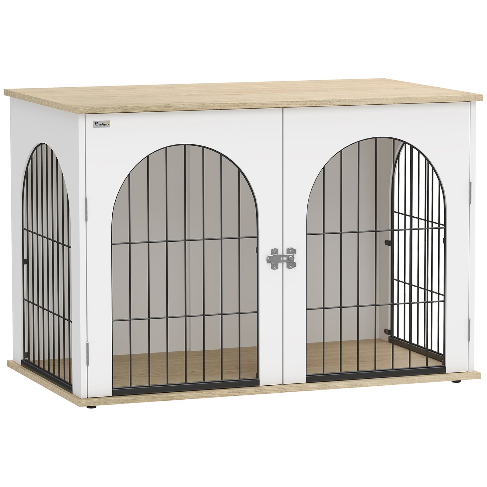 Dog Crate Furniture, Indoor Dog Cage with Double Doors for Large Breeds, Pet Kennel End Side Table