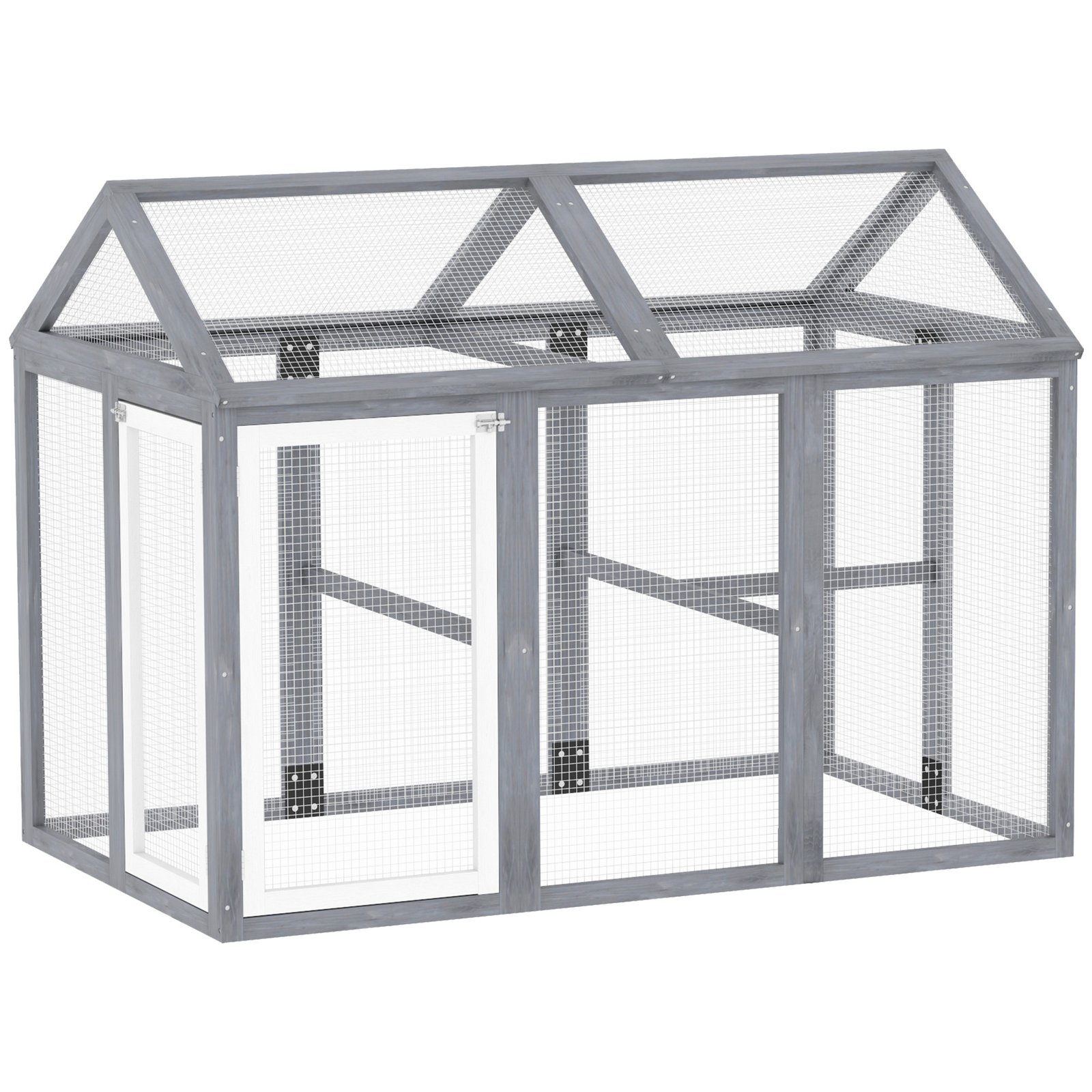 Large Chicken Run, Wooden Chicken coop, with Combinable Design - Wood Effect