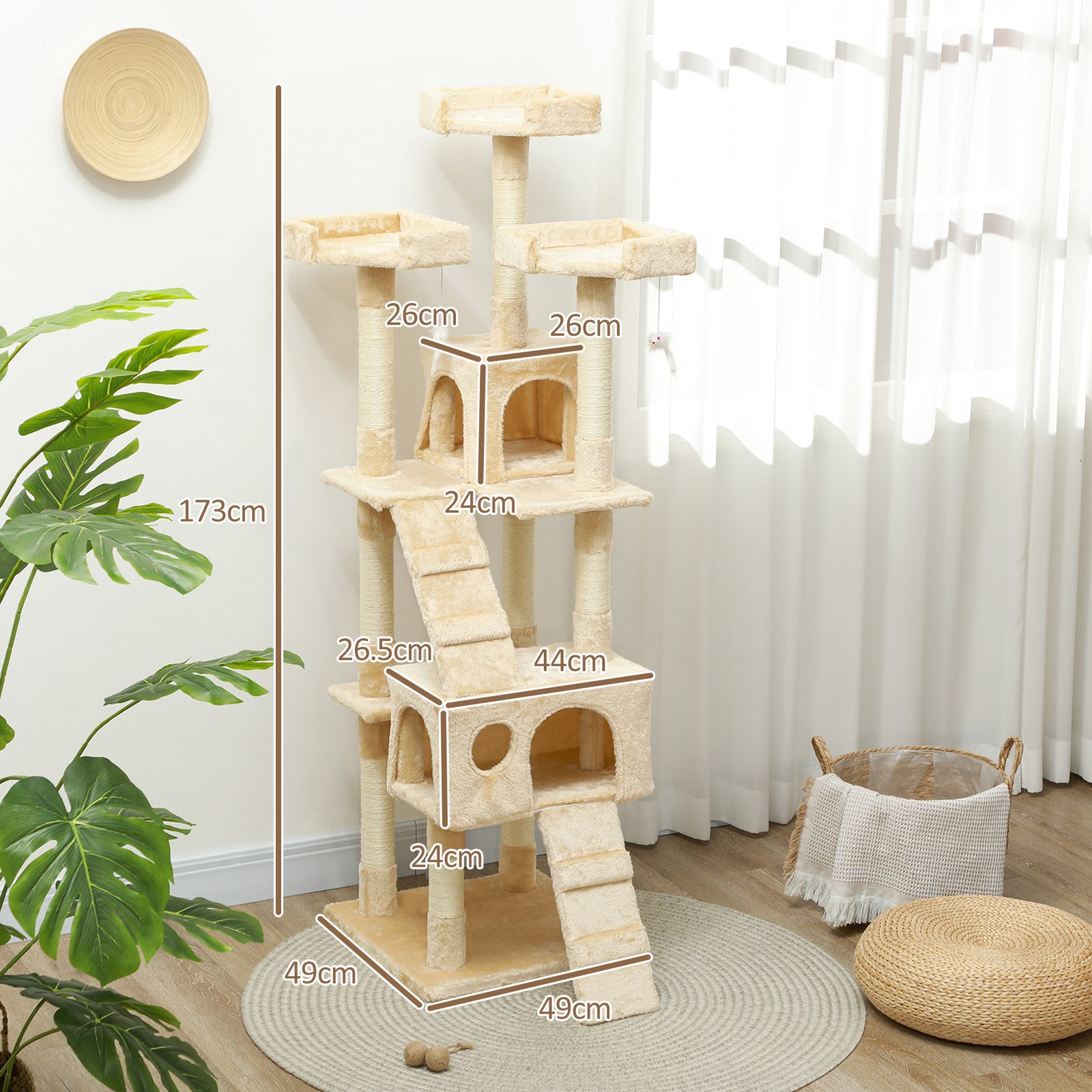 Cat Tree Scratching House, Activity Play Centre