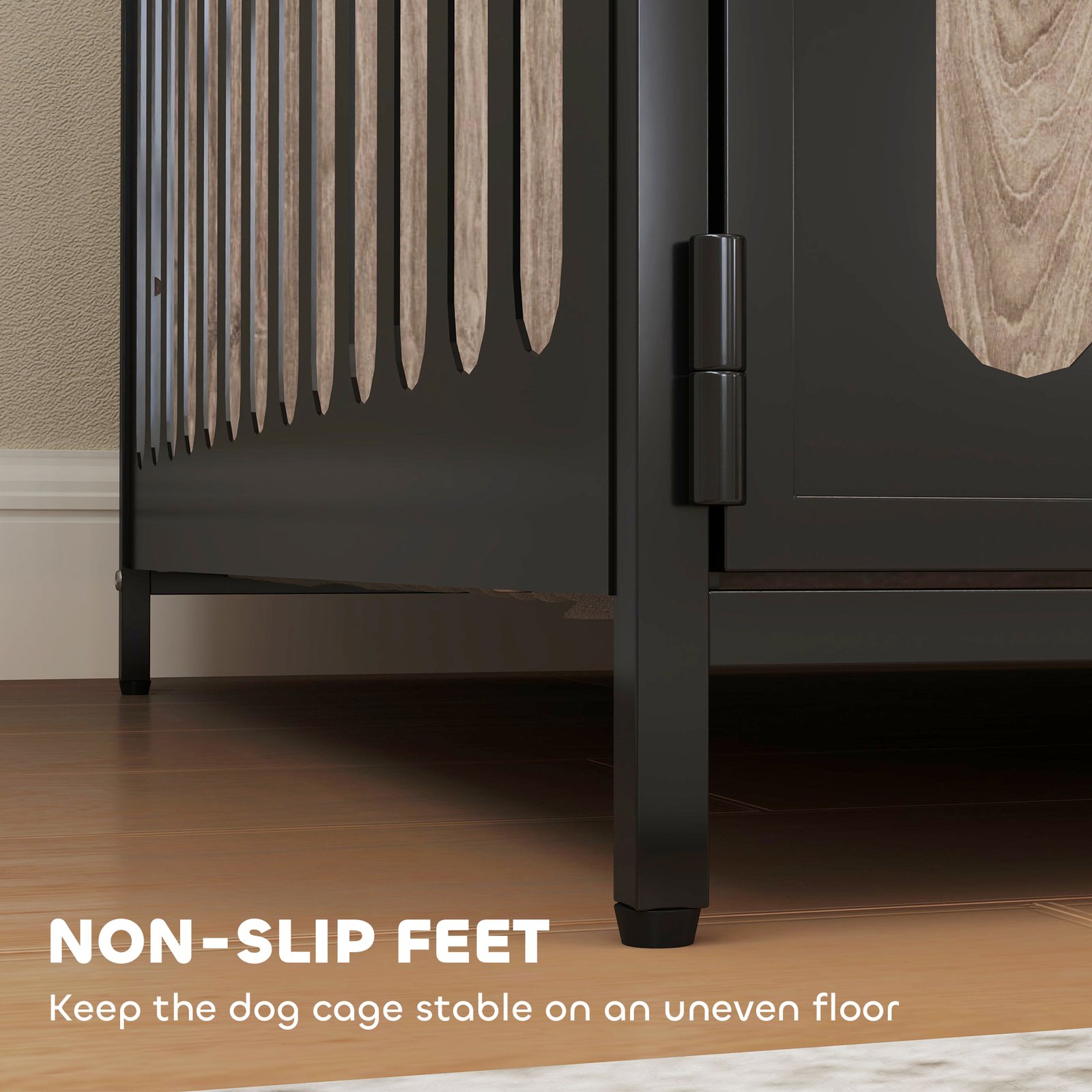 Dog Crate Furniture with Anti-Chew Resistant Mesh, Anti-Escape Single Door, for Extra Large Dogs, 118 x 80 x 92 cm - Image 6