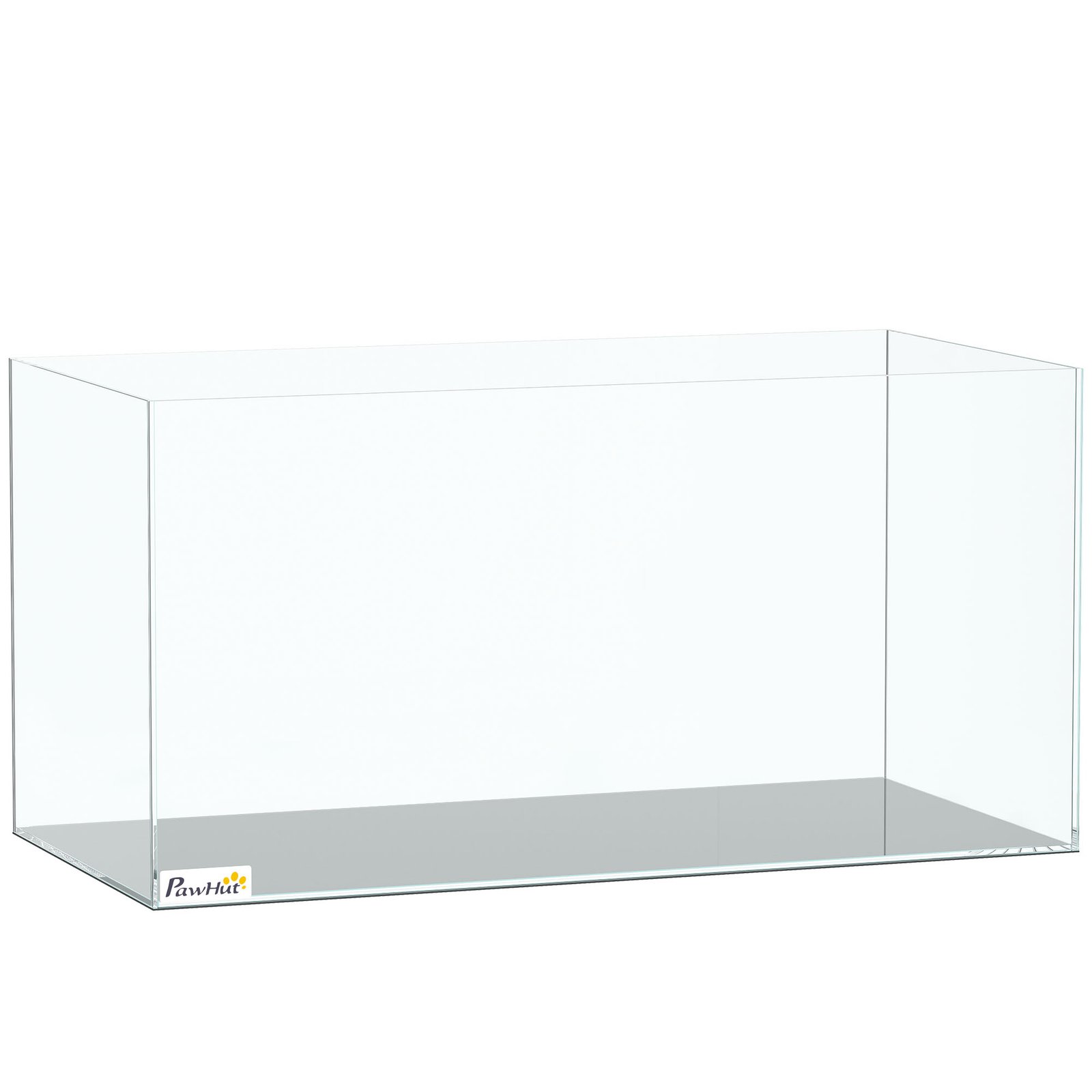 Fish Tank Bare Glass for DIY Glass Aquarium with Protective Base Mat 51L Transparent for Fish Shrimps