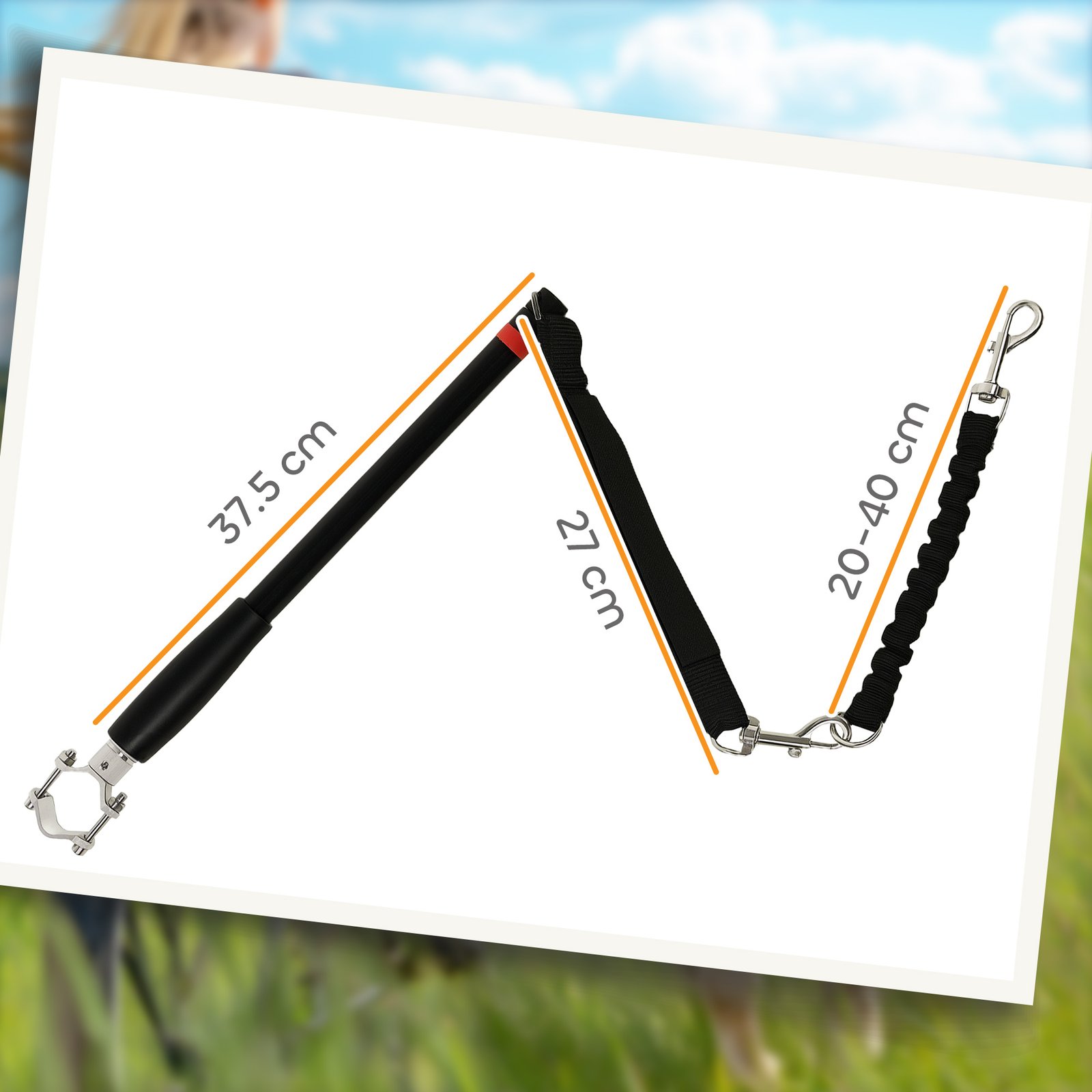 Dog Lead for Bicycle, Dog Leash for Cycling, Training, Jogging, Black - Image 3