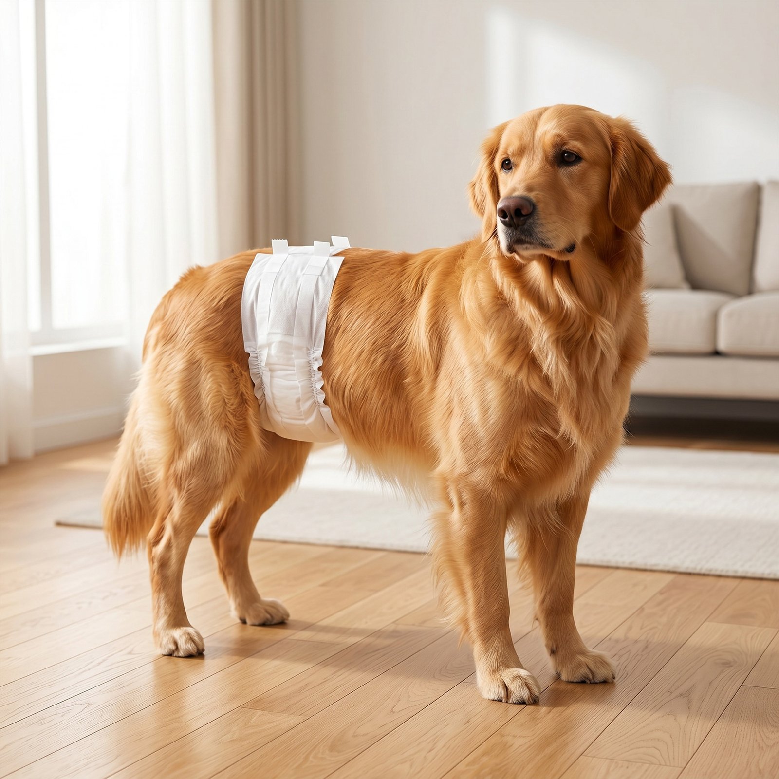 Dog Diapers Super Absorbent Leak-Proof Dog Nappies for Male Dogs Size L 62-80 cm Waist - Image 9