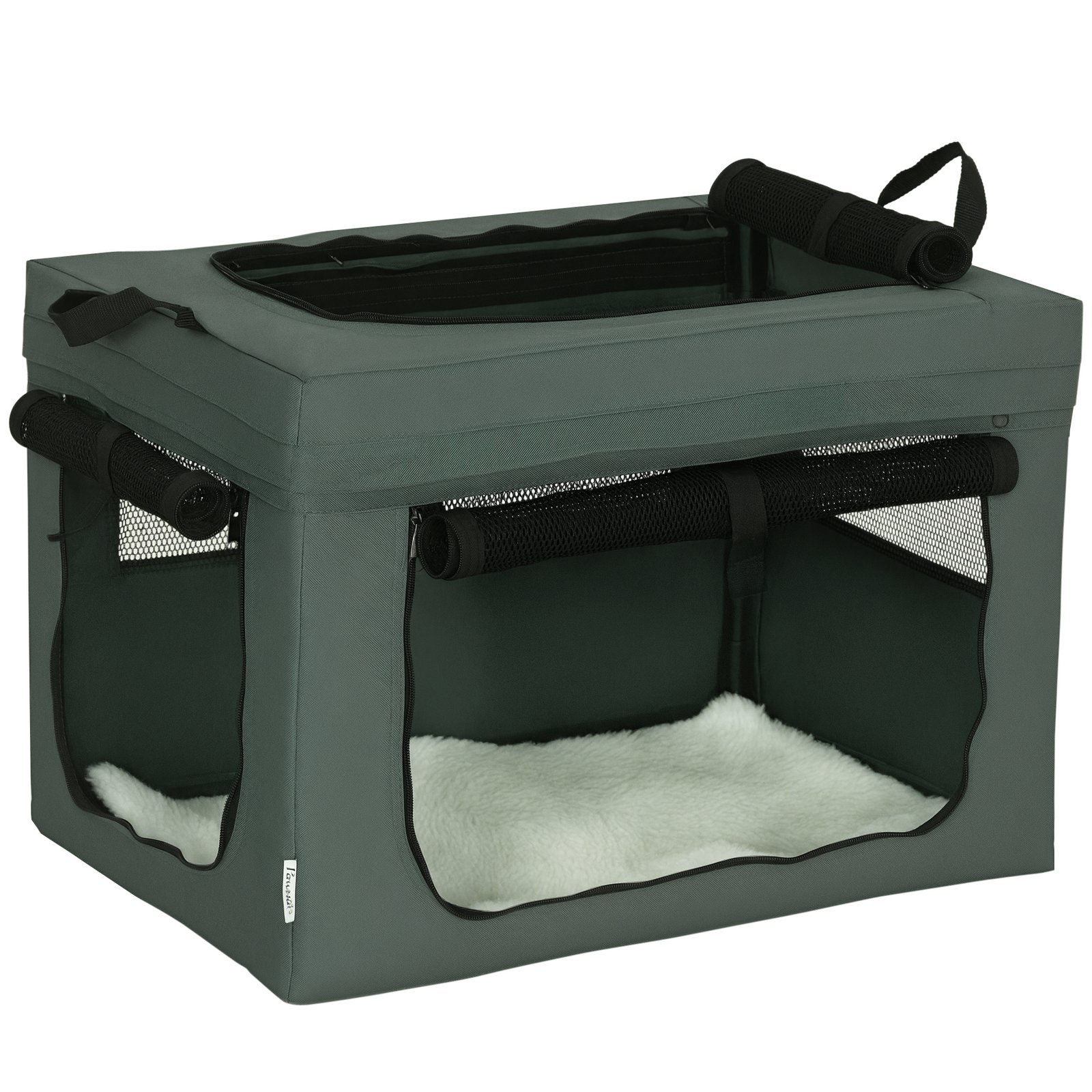 60cm Pet Carrier, with Cushion, for Miniature Dogs - Grey