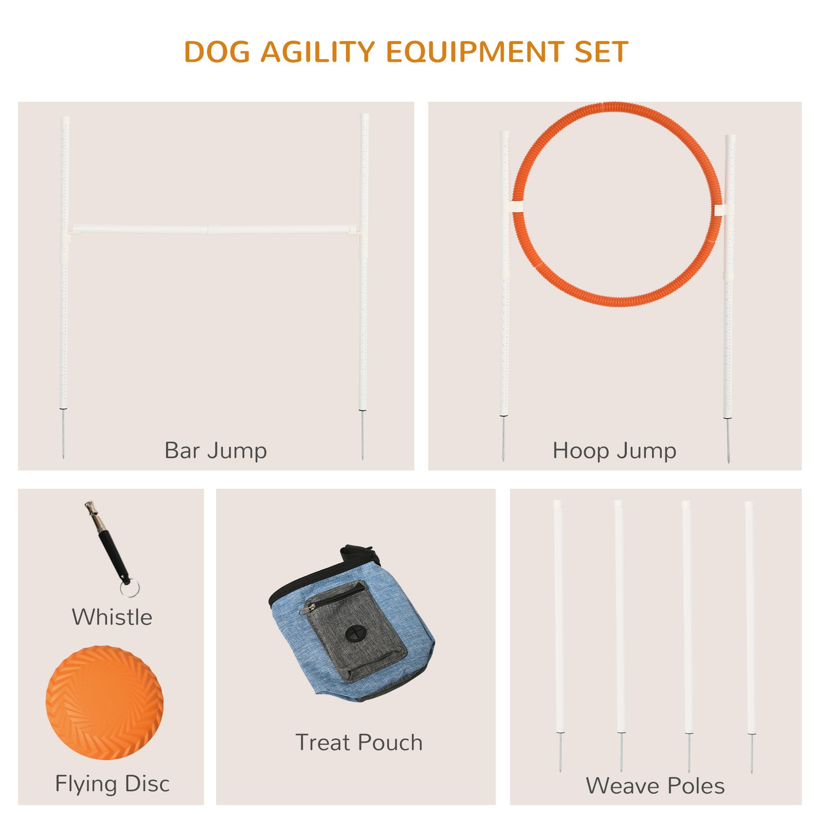 Dog Agility Training Equipment for Dogs with Carry Bag - Multicoloured - Image 5