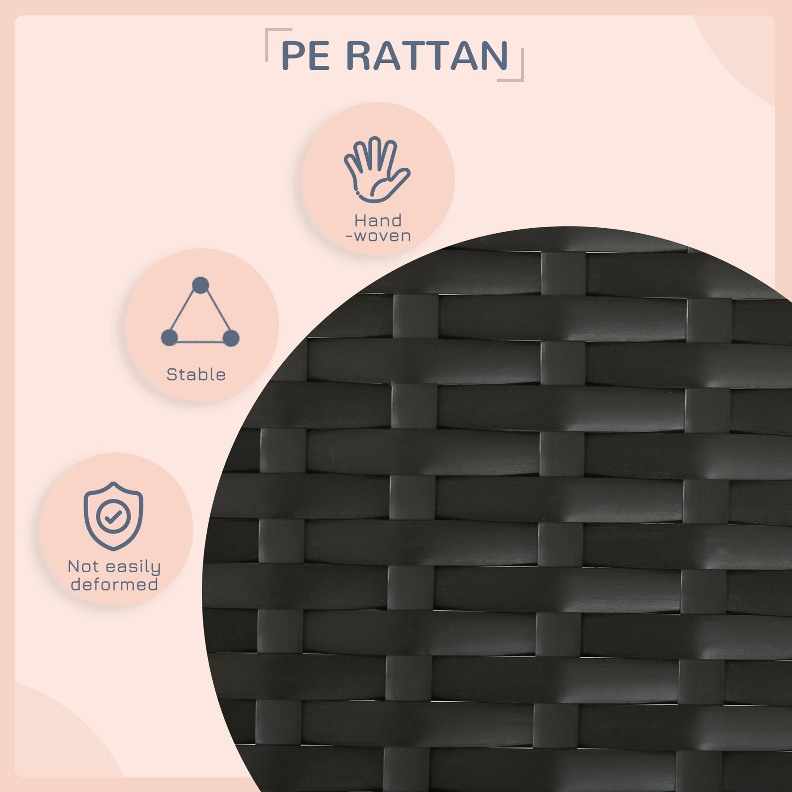 Extendable Elevated Dog Bed, Rattan Dog House, with Water-Resistant Roof, Removable Cushion, Cream - Image 5