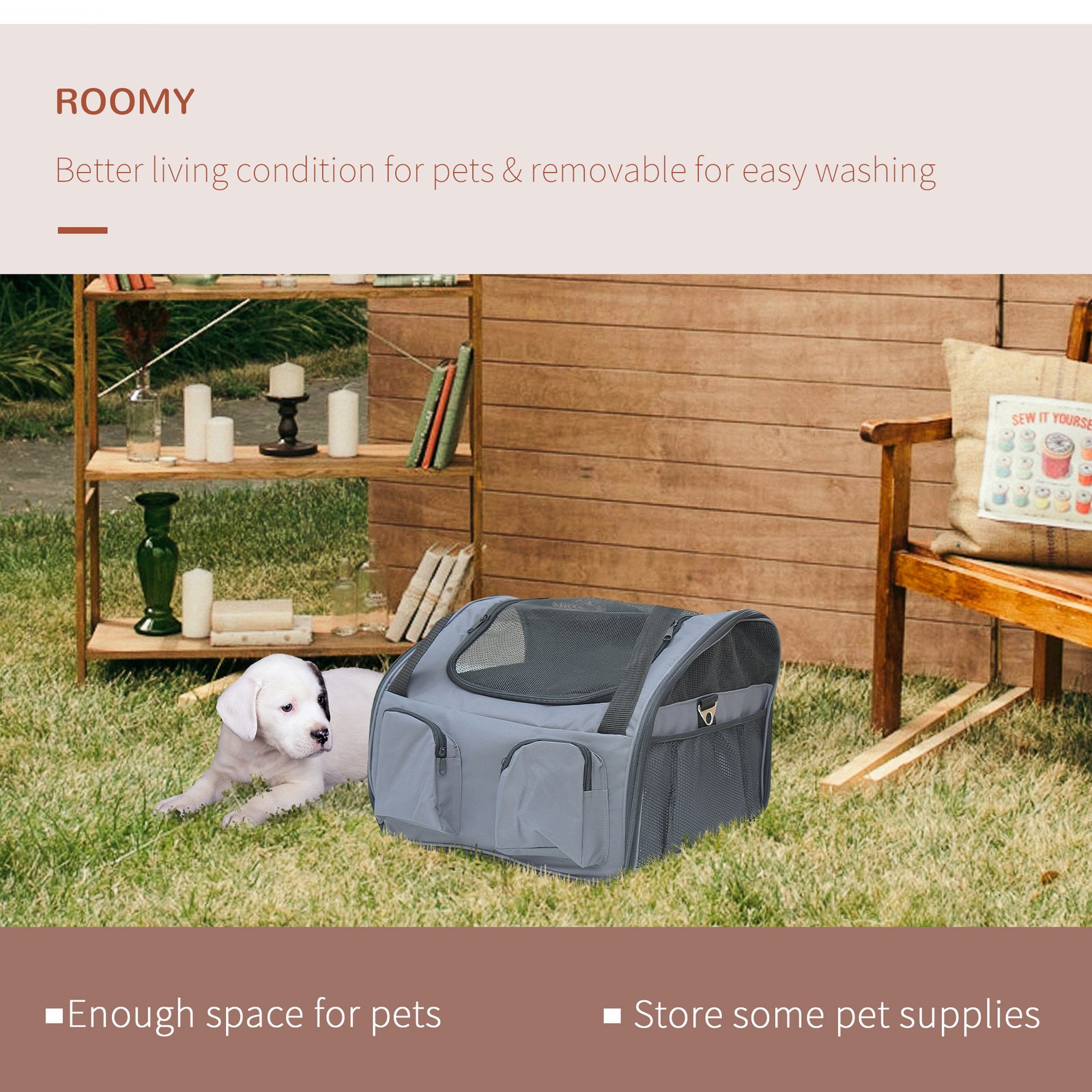 Soft Sided Pet Carrier Foldable Bag Car Seat Cat Dog Puppy Kennel Portable Travel Cage Tote Case Mesh Holder House Grey
