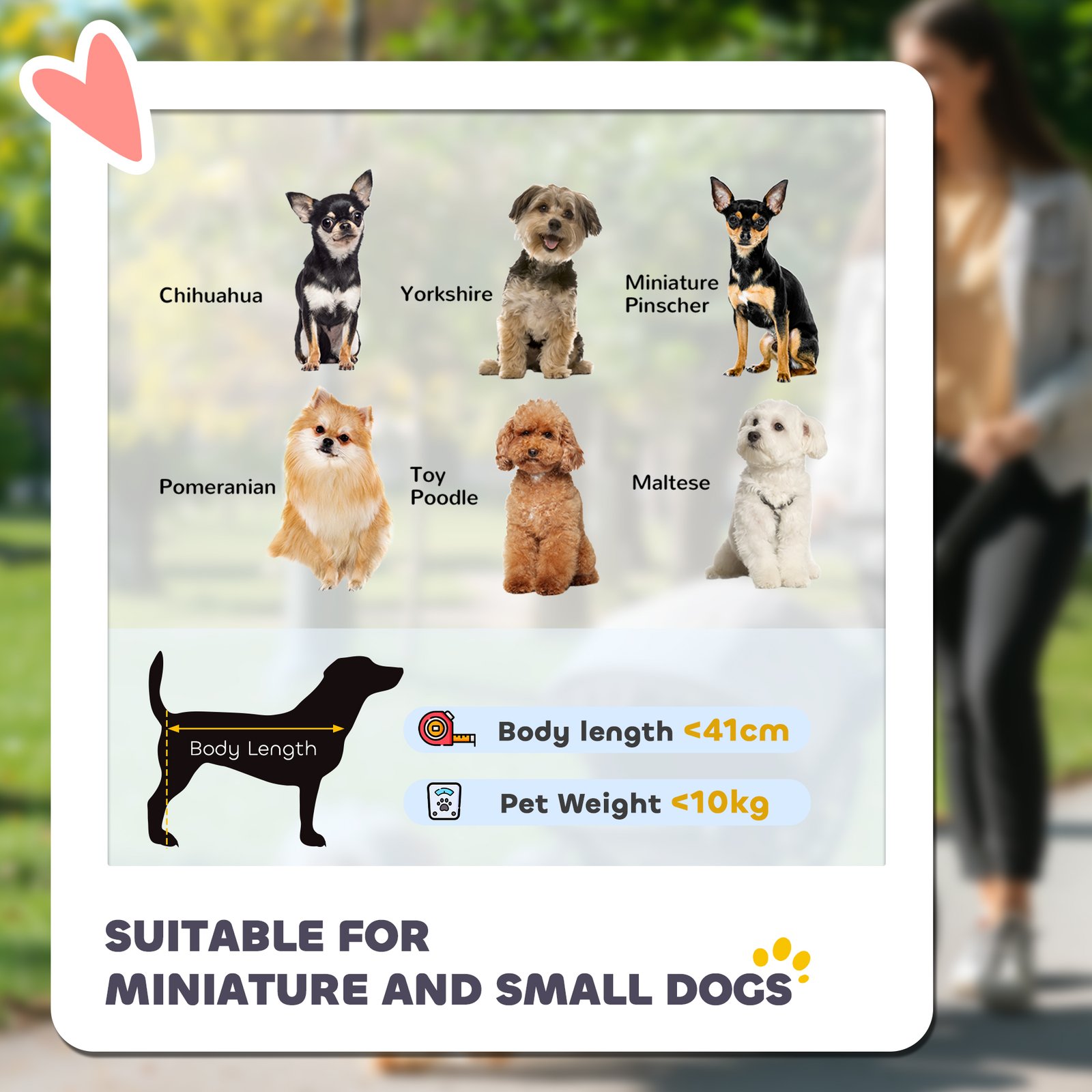 Dog Stroller Foldable Pet Pram for Small Miniature Breeds, Cats, 3 Wheels Dog Pushchair with Brake, Cupholder, Red - Image 5