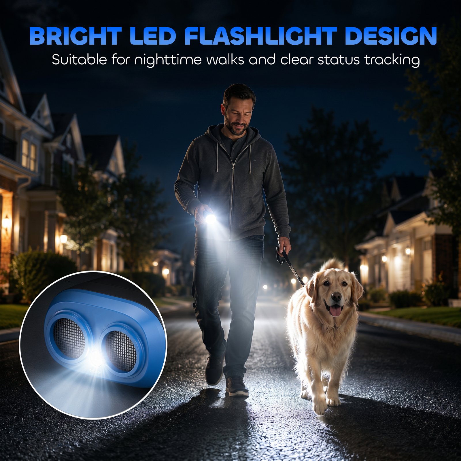 Anti Barking Device for Dogs, Ultrasonic Stop Dog Barking Device with 5 Modes & Vibration, LED Flashlight