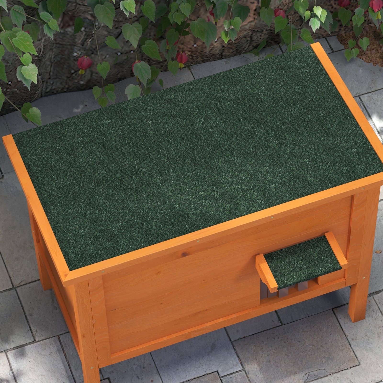 Feral Cat House, Wooden Insulated with Removable Floor, Water-Resistant Openable Roof - Orange - Image 8