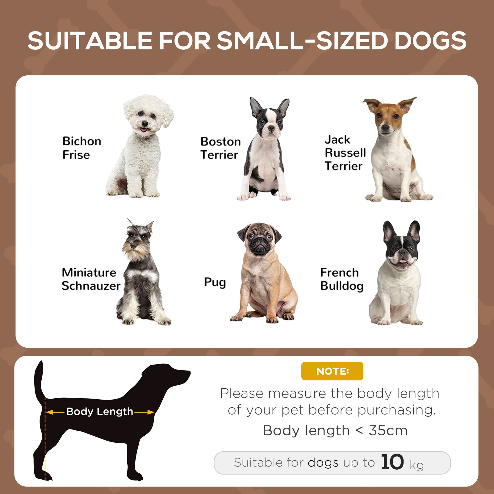 Outdoor Dog Bed with Removable Canopy, Portable Raised Dog Bed for Camping, Garden & Beach, Water-Resistant UV-Protection Mesh Pet Cot Sun Lounger, for Small Pets, 61 x 46 x 62 cm, Brown