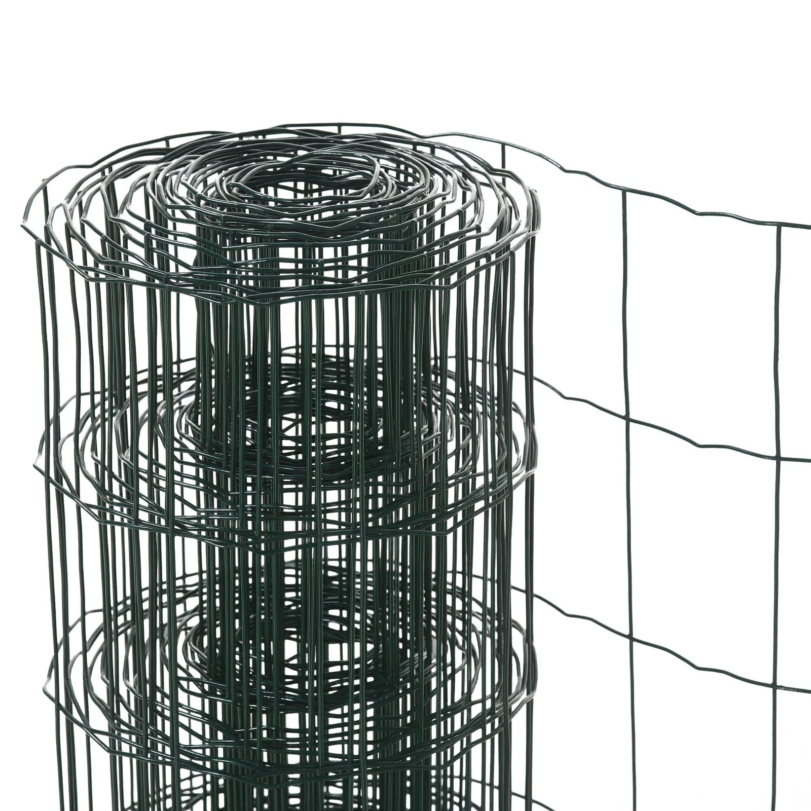 0.6M x 10M Chicken Wire Mesh Roll Rabbit Poultry Animal Fence PVC Coated Steel Metal Garden Netting Fencing