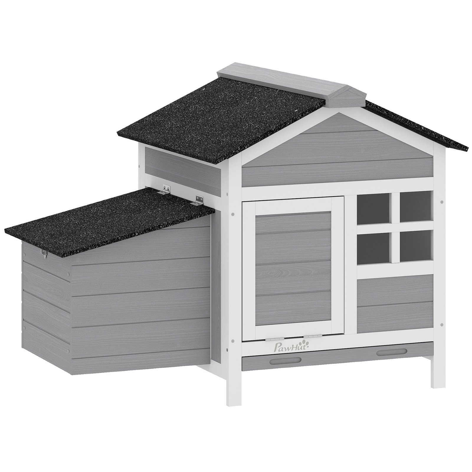 Wooden Chicken Coop with Pull-Out Tray Nesting Box for 1-2 Chickens