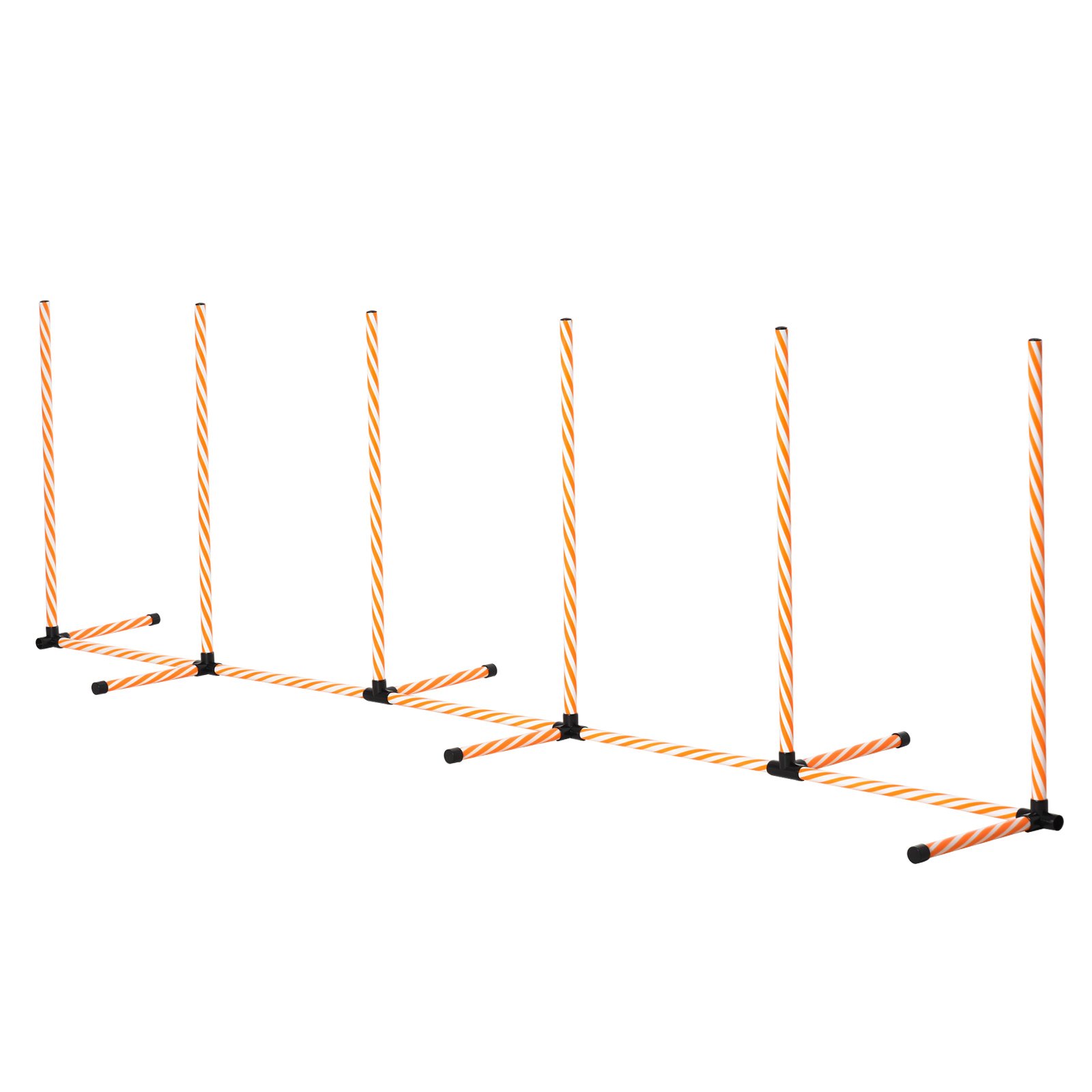 Dog Agility Equipment Pet Outdoor Training Play Run Obstacle w/ 6 Weaves Poles Whistle Carrying Bag - Image 7
