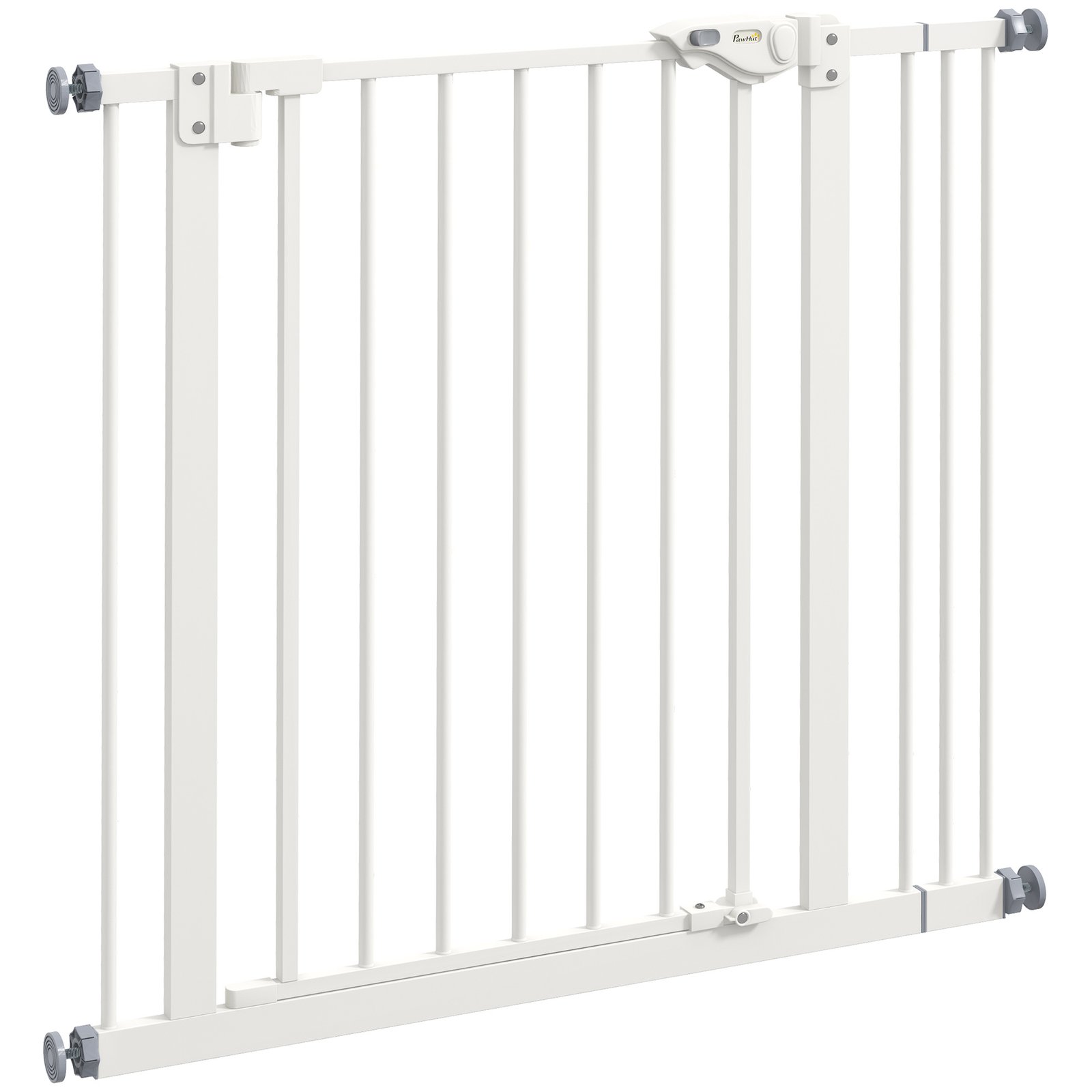 Adjustable Safety Gate w/ One Extensions, Four Adjustable Screws, White