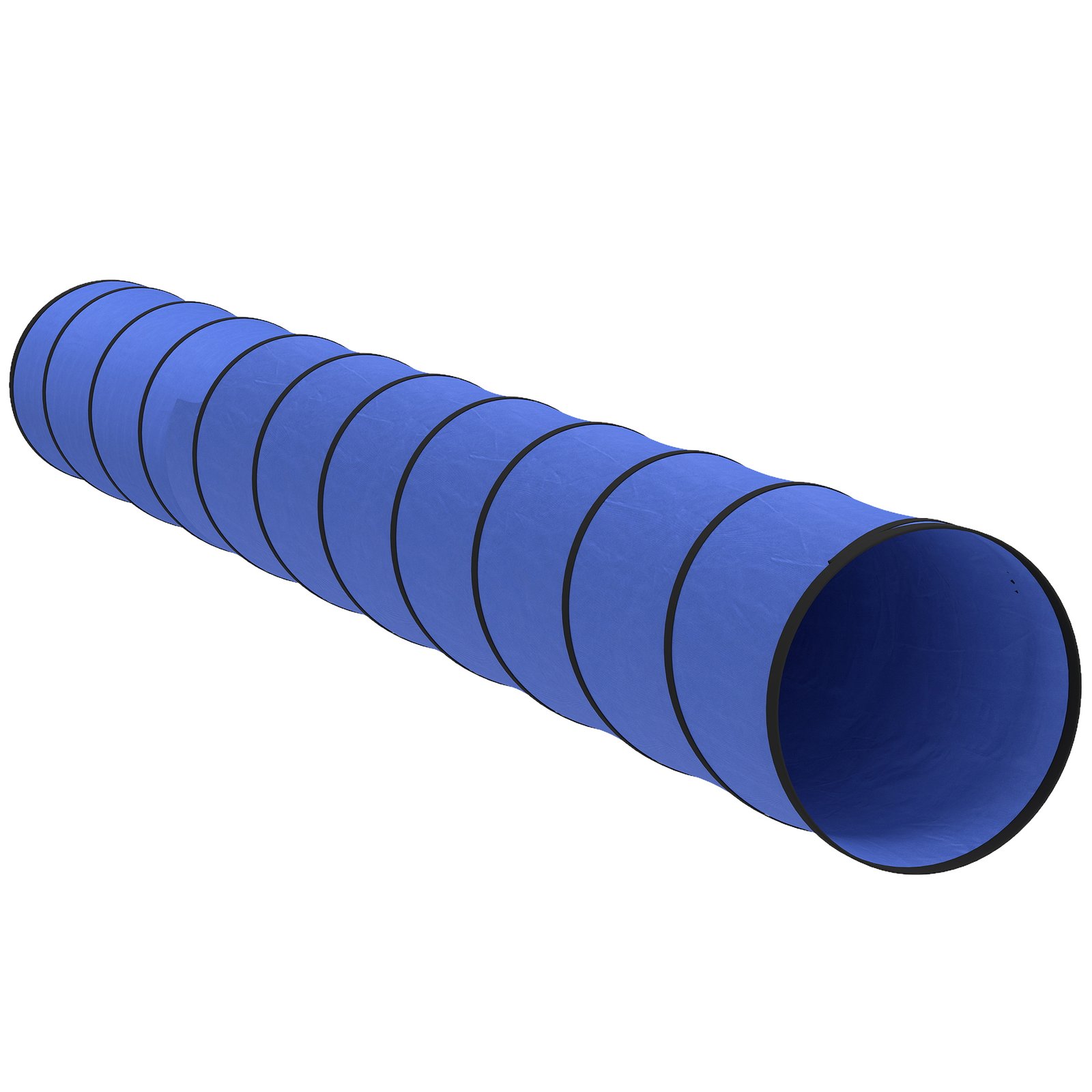 Dog Tunnel, 500 x 60 cm, Foldable Play Tunnel with 6 Pegs and Bag, Tear-Resistant Outdoor Dog Agility Equipment, Blue