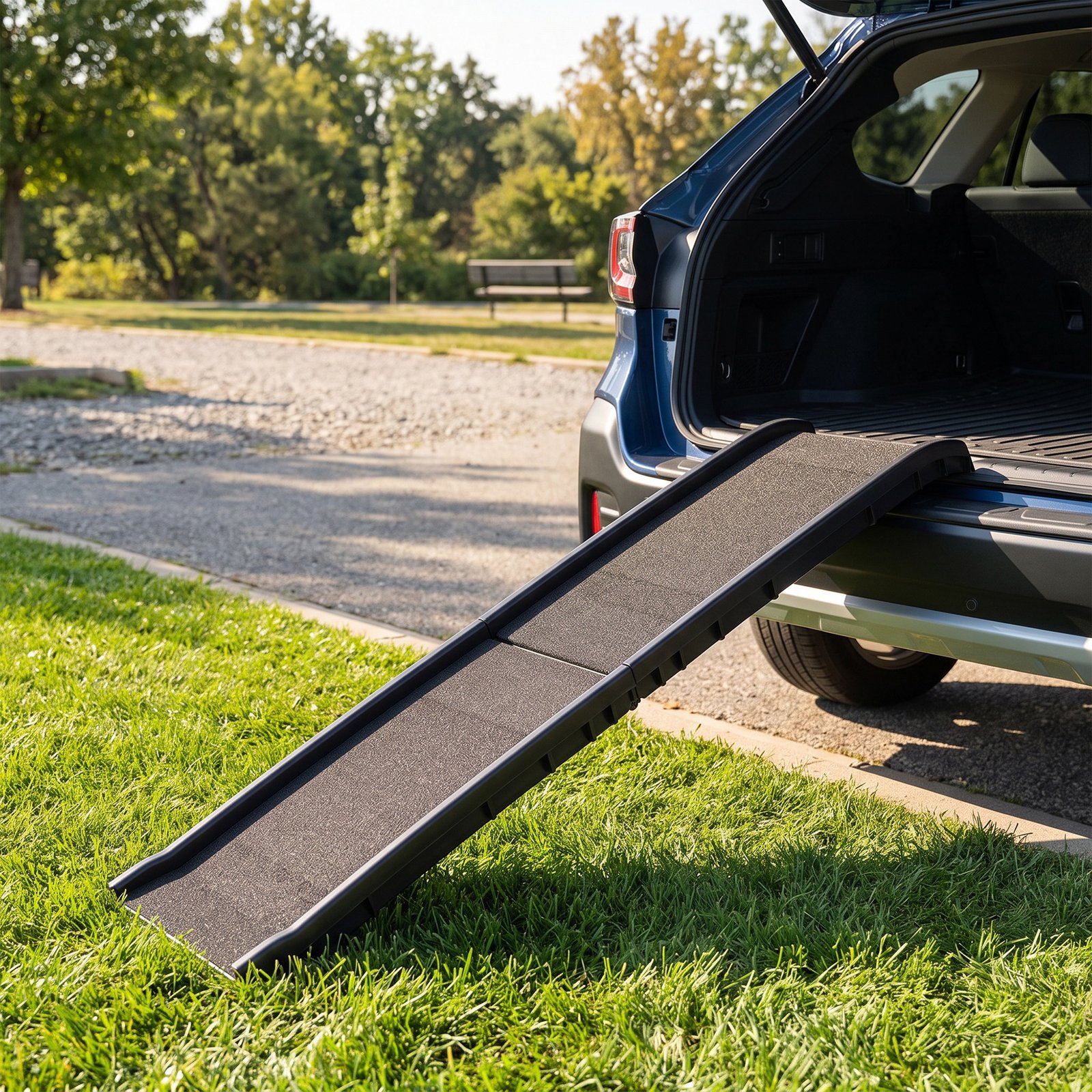 Foldable Dog Ramp with Frosted Anti-slip Surface, Portable & Lightweight, for Cars, Home, 155 x 38.5 x 15.5 cm