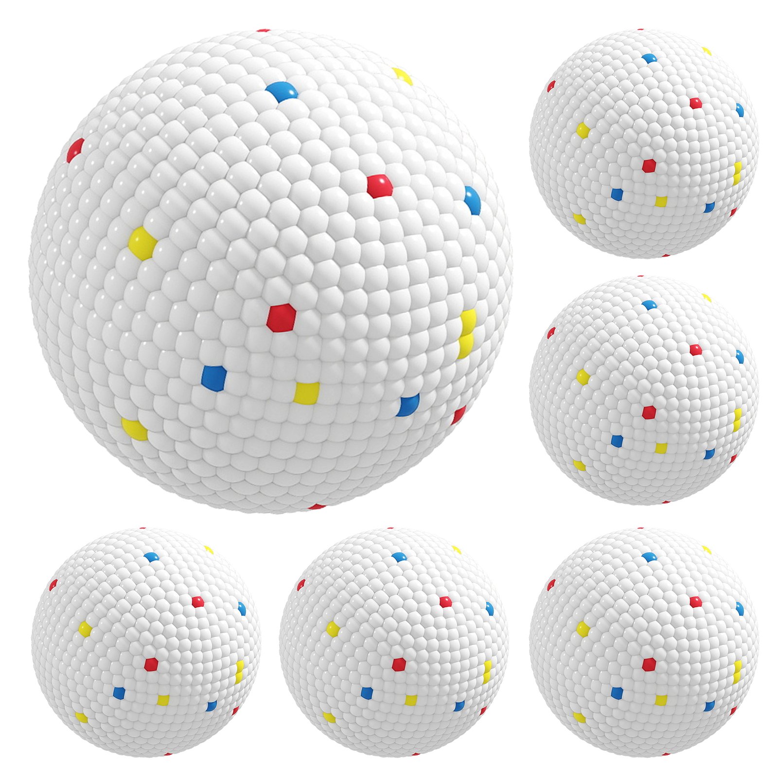 6 Pack Dog Balls Toys Fits Aggressive Chewers, Indestructible Teething and Water ETPU Balls for Throw and Fetch