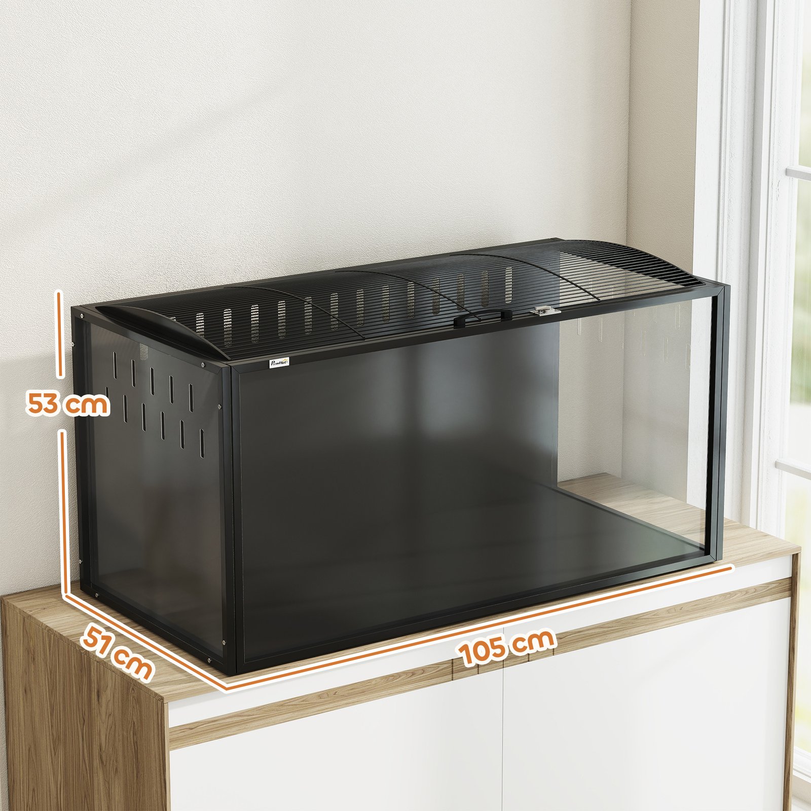 Hamster Cage Steel Chewproof with Openable Top, Deep Burrow for Dwarf Syrian Hamster, Gerbil, Rats, 105 x 51 x 53 cm