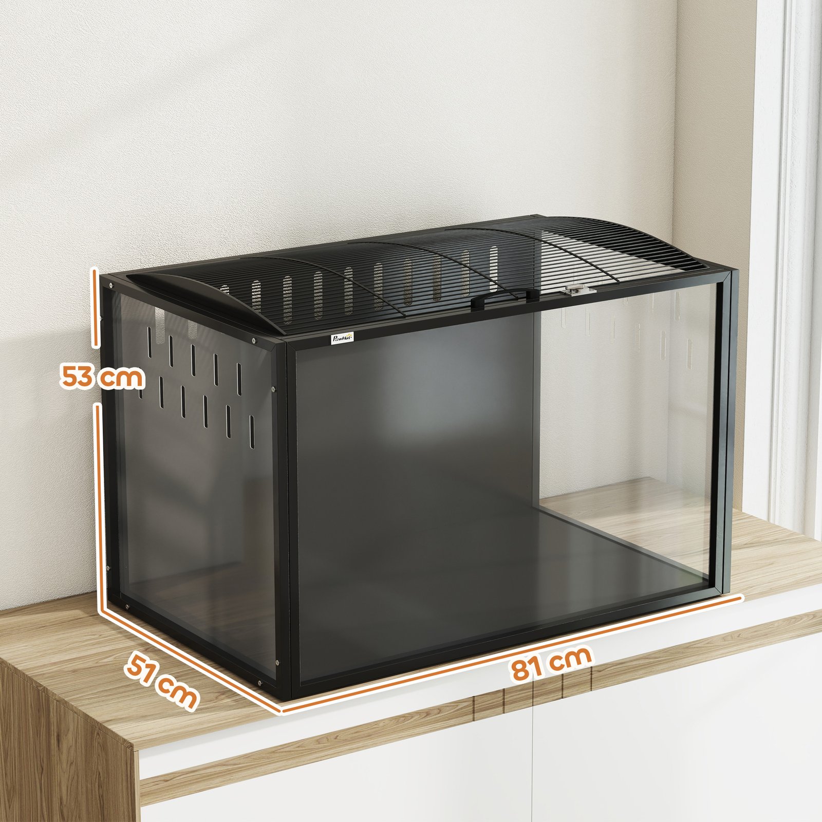 Hamster Cage Steel Chewproof with Openable Top, Deep Burrow for Dwarf Syrian Hamster, Gerbil, Rats, 81 x 51 x 53 cm