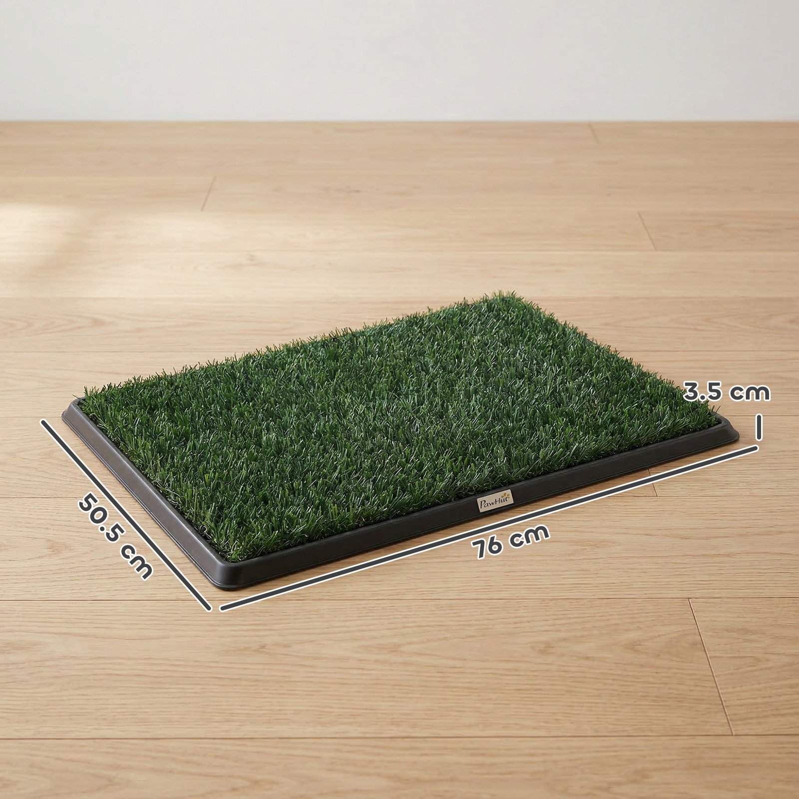 Dog Grass Pee Pad with Tray, Dog Toilet Tray with 2 Artificial Grass Mats, Portable Puppy Training Toilet