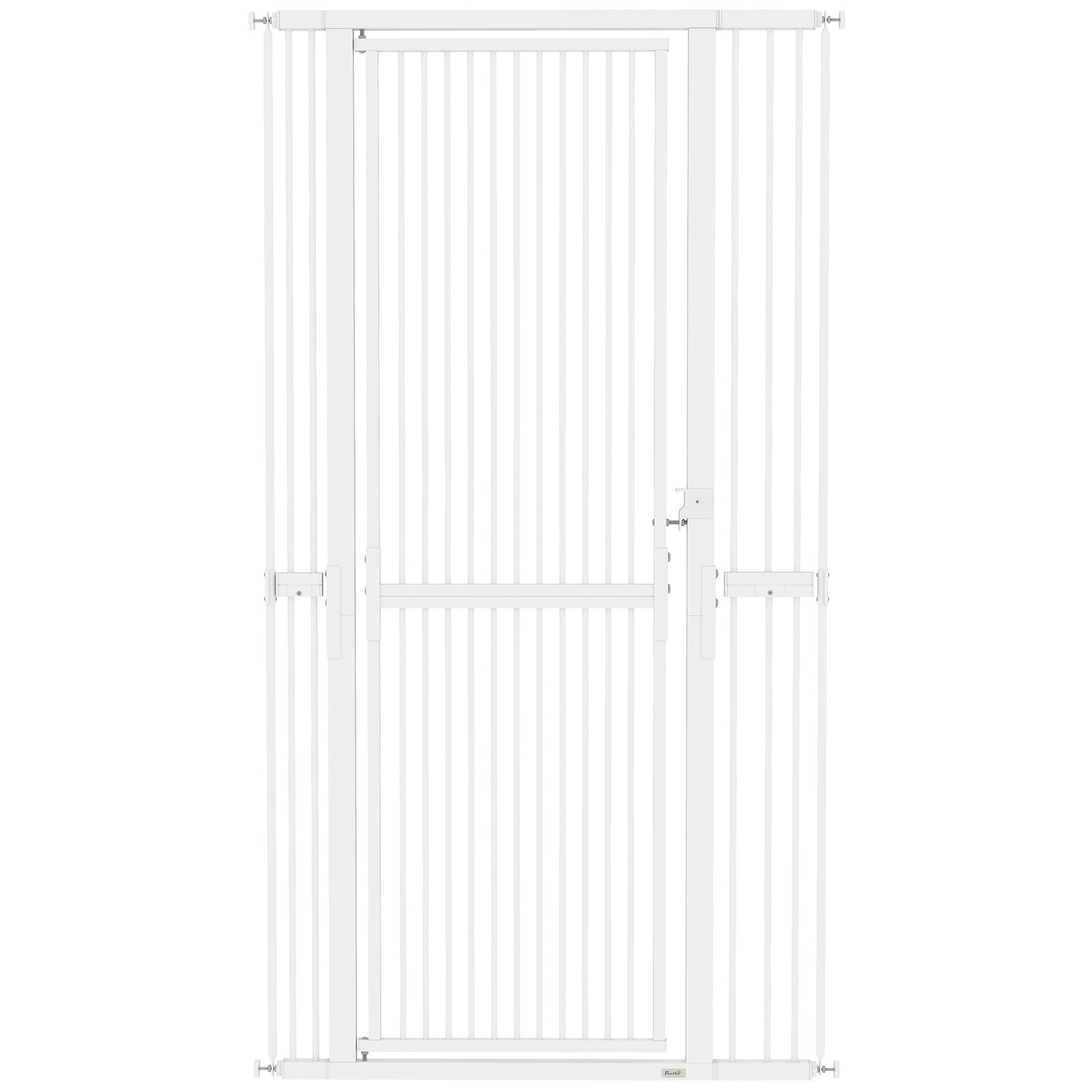 180cm Extra Tall Pet Gate with 3.5 cm Narrow Gap, Pressure Mounted No Drilling Cat Gate for Doorways, 77-104cm Width