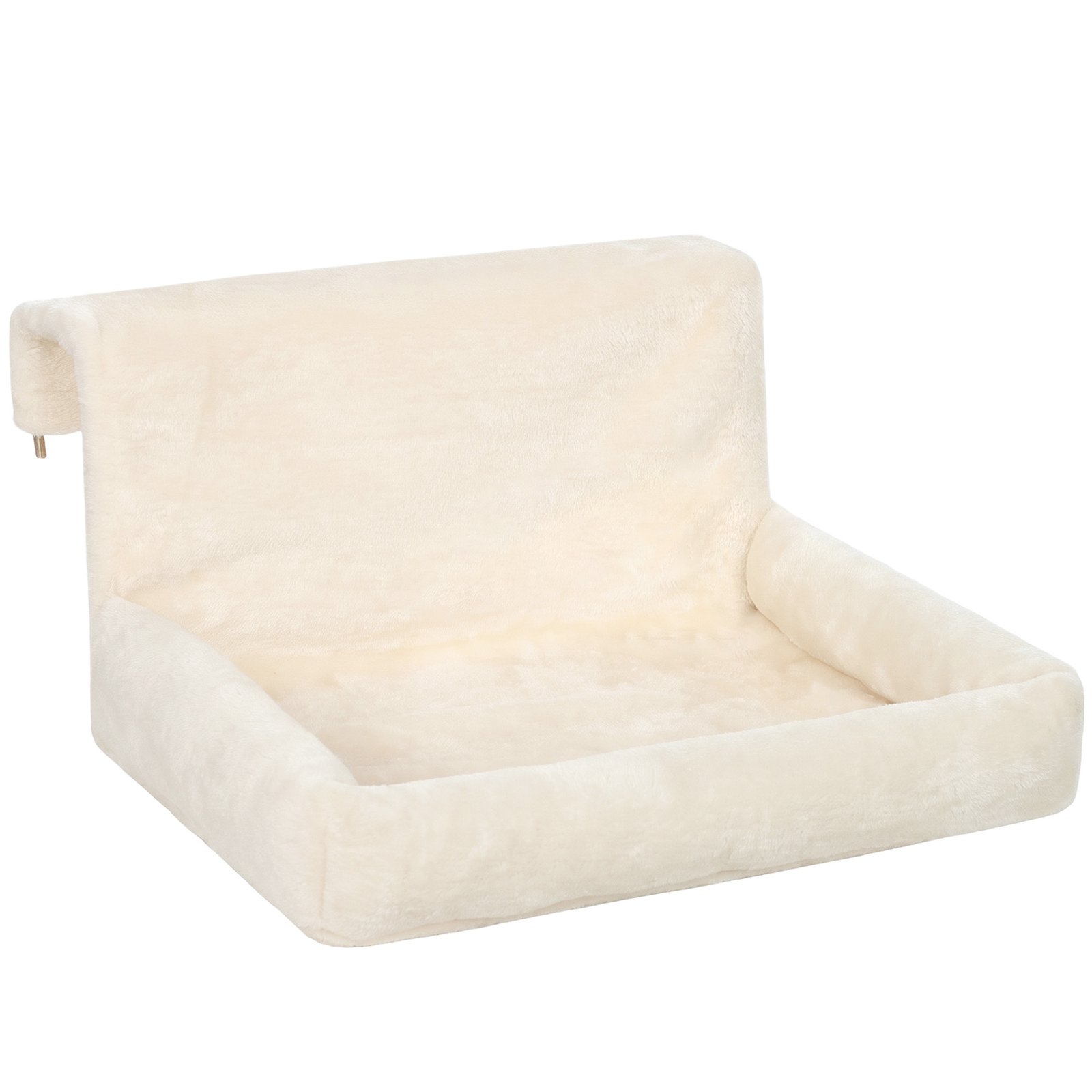 Cat Radiator Bed, Hanging Warm Hammock w/ Foldable Metal Frame, Removable Washable Cover, Cream